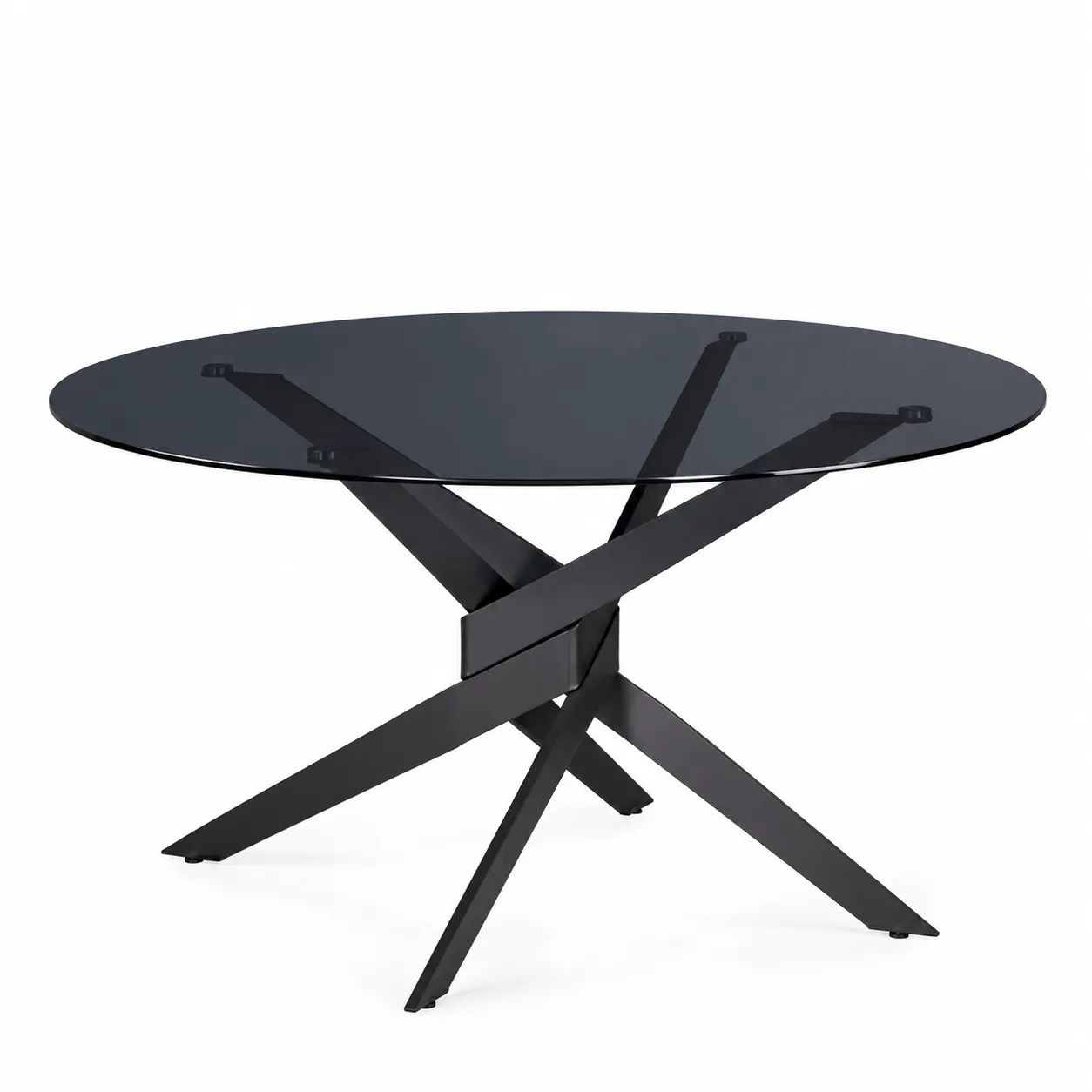 Mesa de Comedor Redonda Jenna 140 cm Gris con Pata Gris