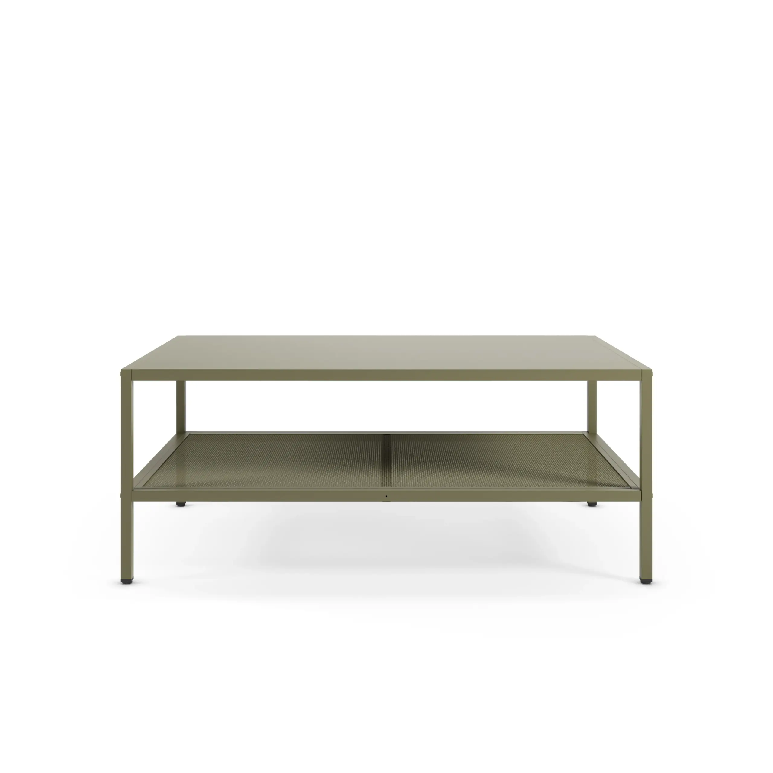 Mesa de centro Fayna verde fabricada completamente en metal