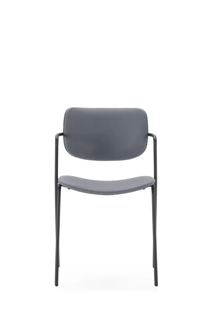 Silla Maika Gris Marengo tapizada con patas de metal para comedor