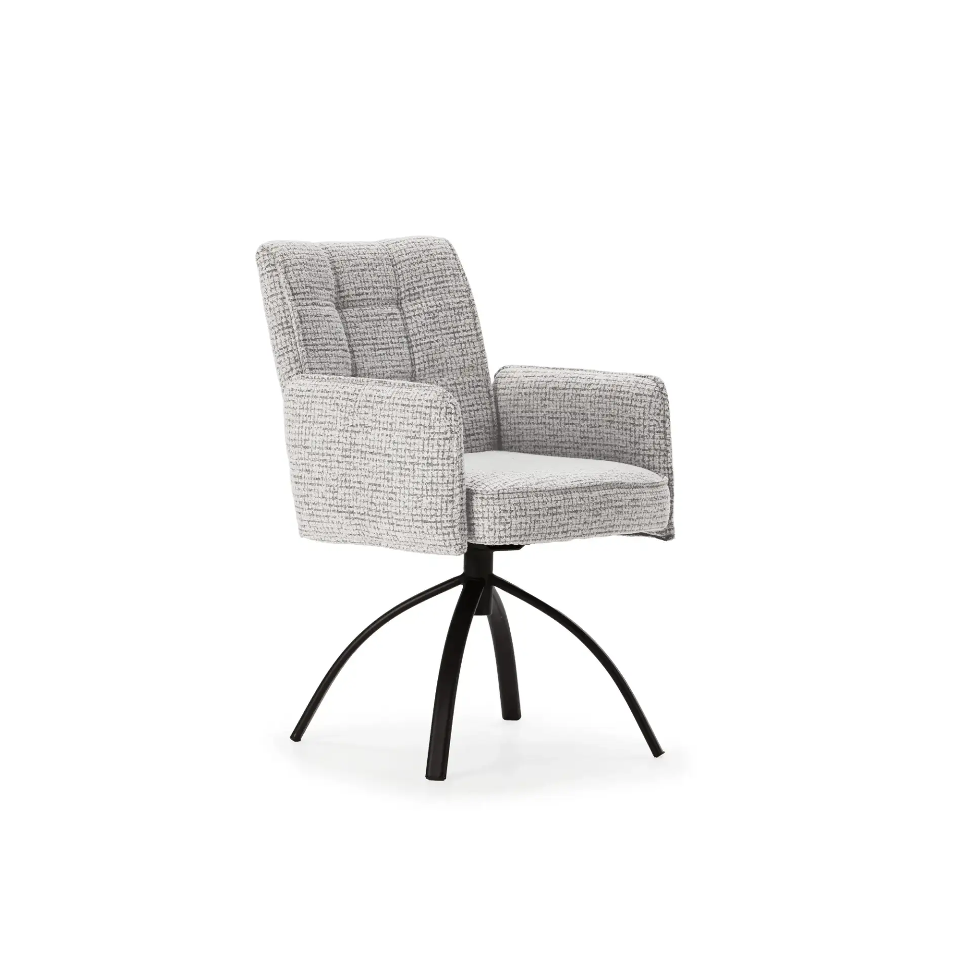 SILLON GIRATORIO MINDI C/BRAZOS GRIS 2PC/2CAJAS