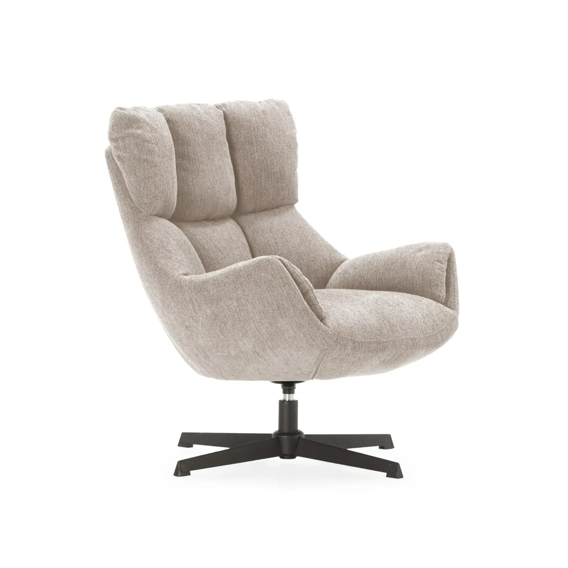 SILLON ODETTE CREMA PATA METAL