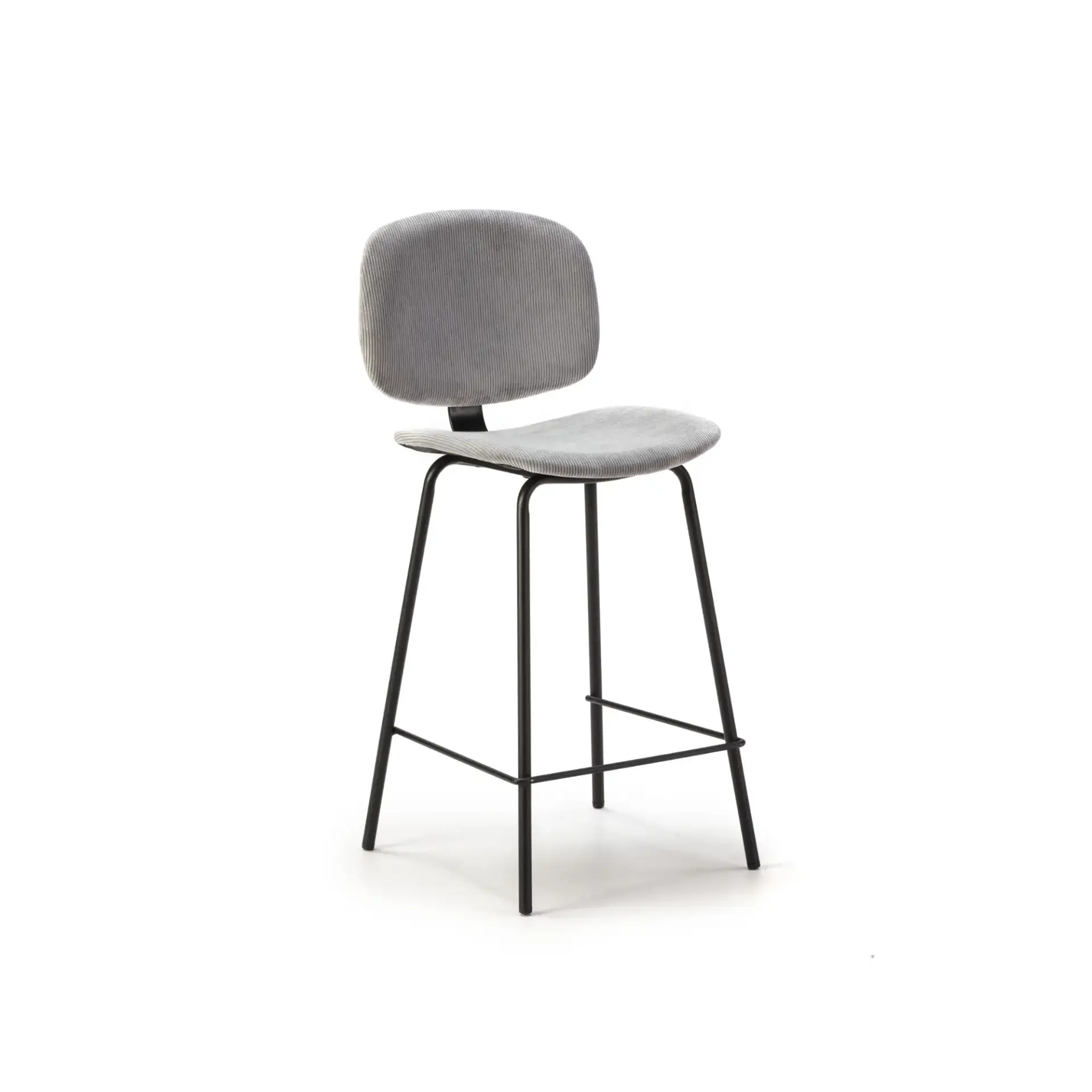 TABURETE ARUS 65CM GRIS/PATA NEGRA 2P/CAJA