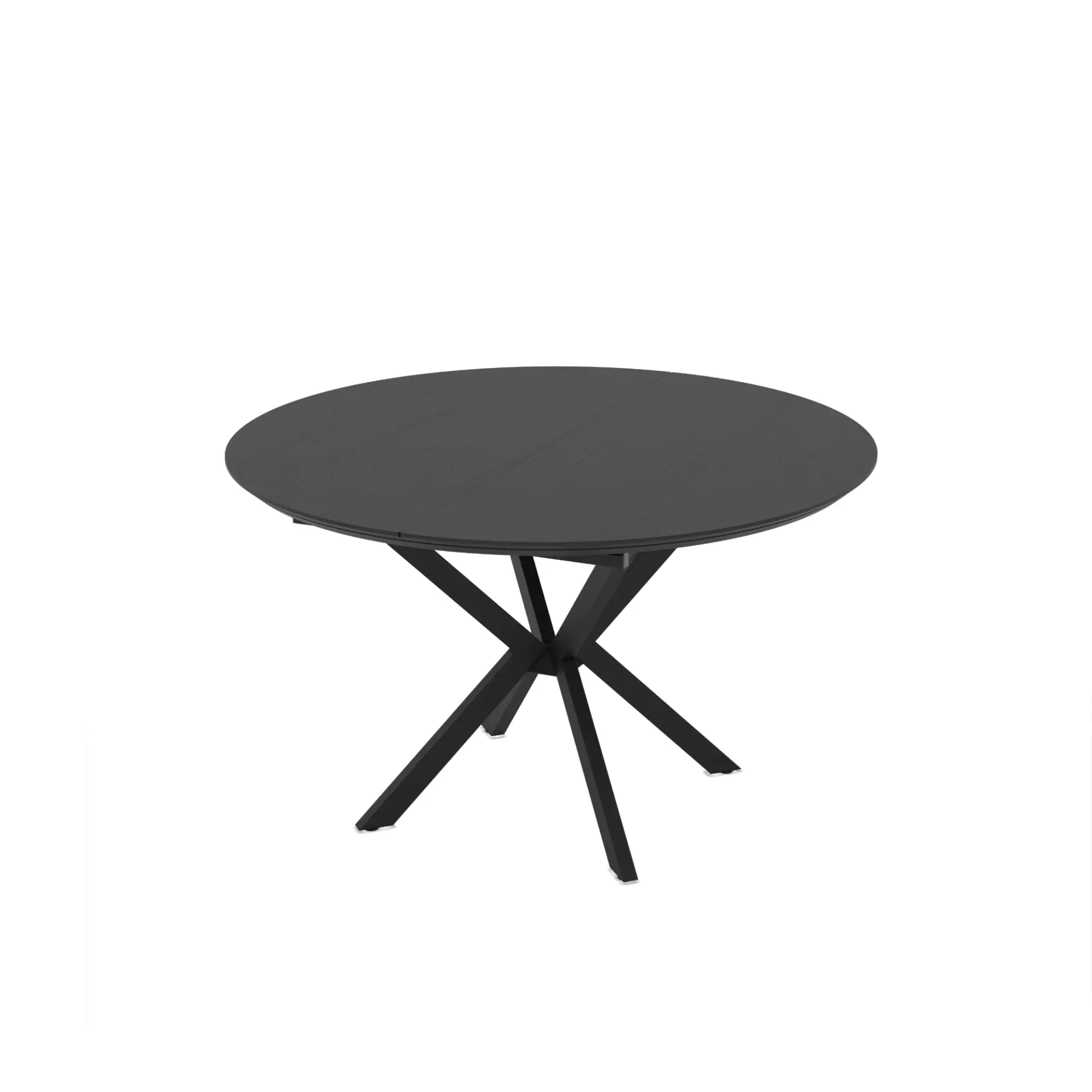 MESA REDONDA EXT. NAIRA 126/160 NEGRO PATA METAL