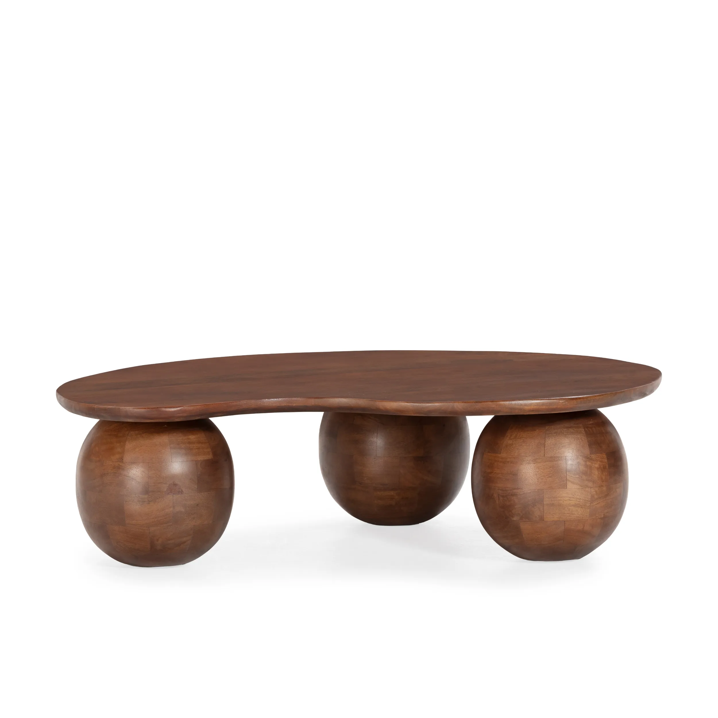 MESA CENTRO ALISHA MARRON 4_risultato Mesa de centro Alisha marrón de madera maciza de mango con diseño orgánico y patas redondeadas