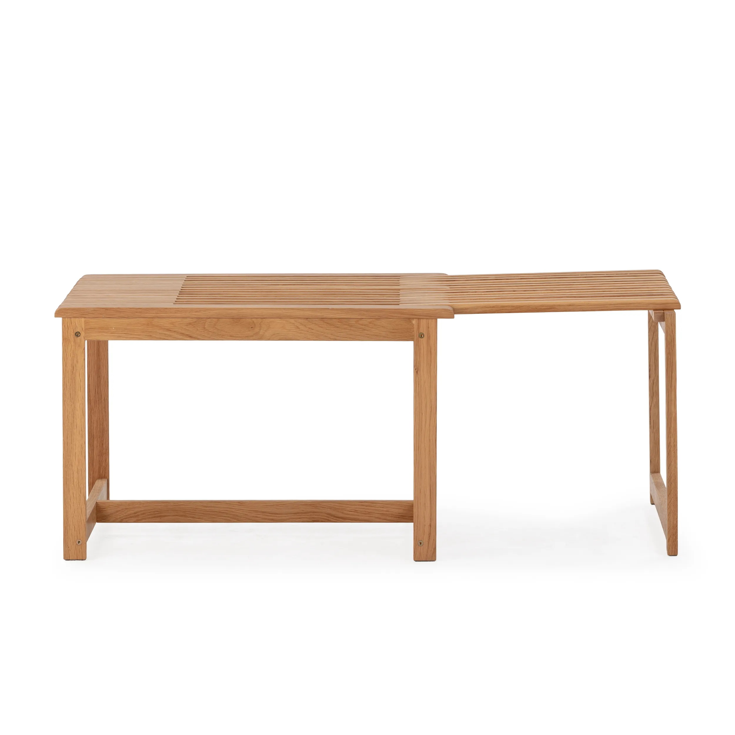 Mesa Unai extensible de centro en acabado roble para salón con diseño rectangular contemporáneo