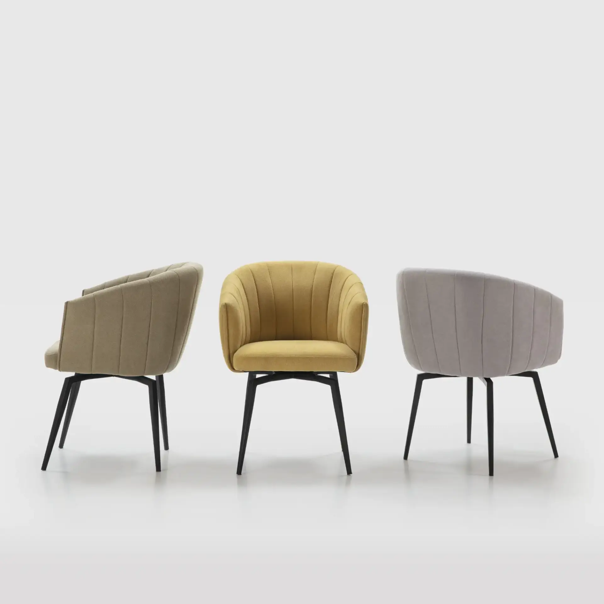 SILLON GIRATORIO ENKA MOSTAZA 1P/CAJA