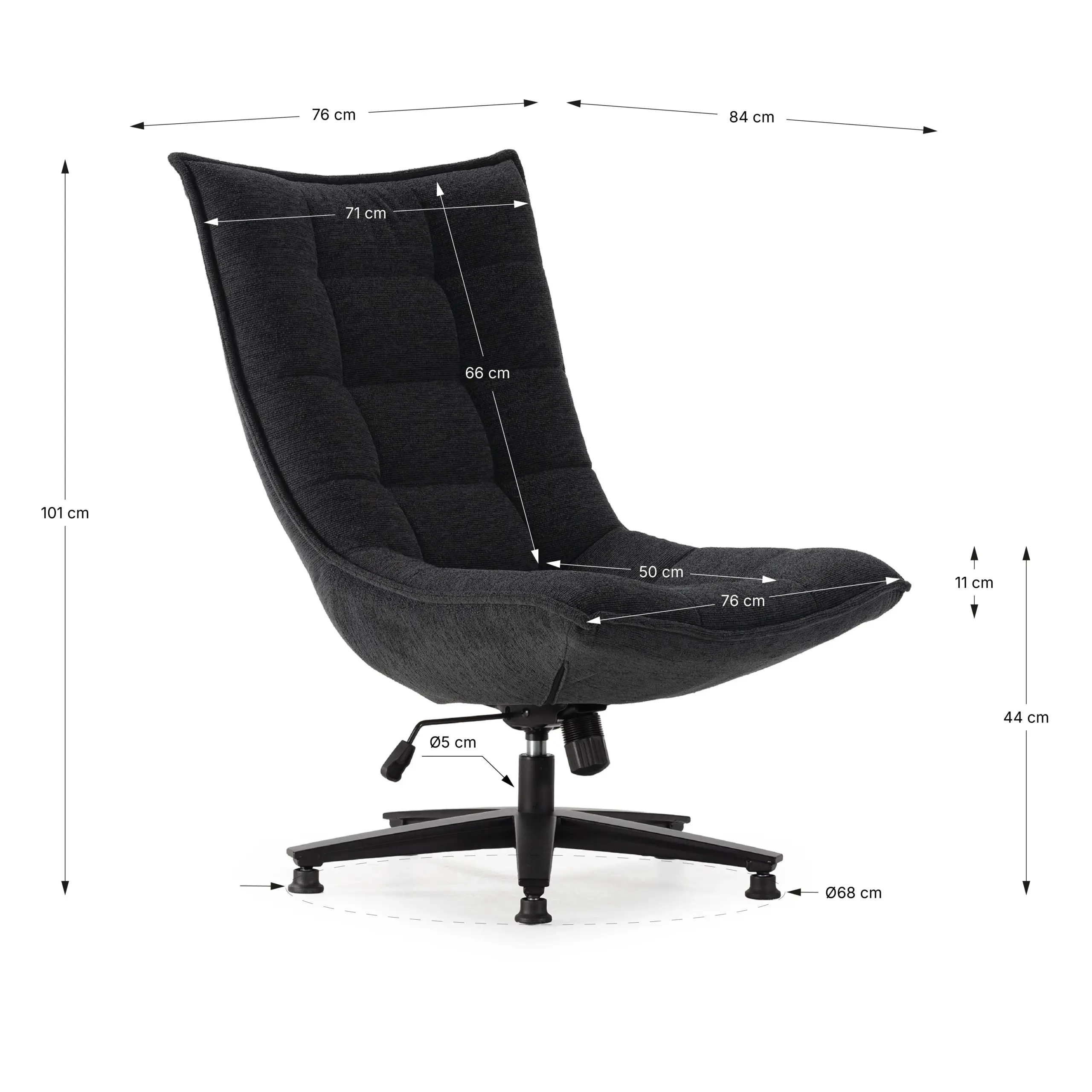 SILLON CAVE GRIS OSCURO 1P/CAJA