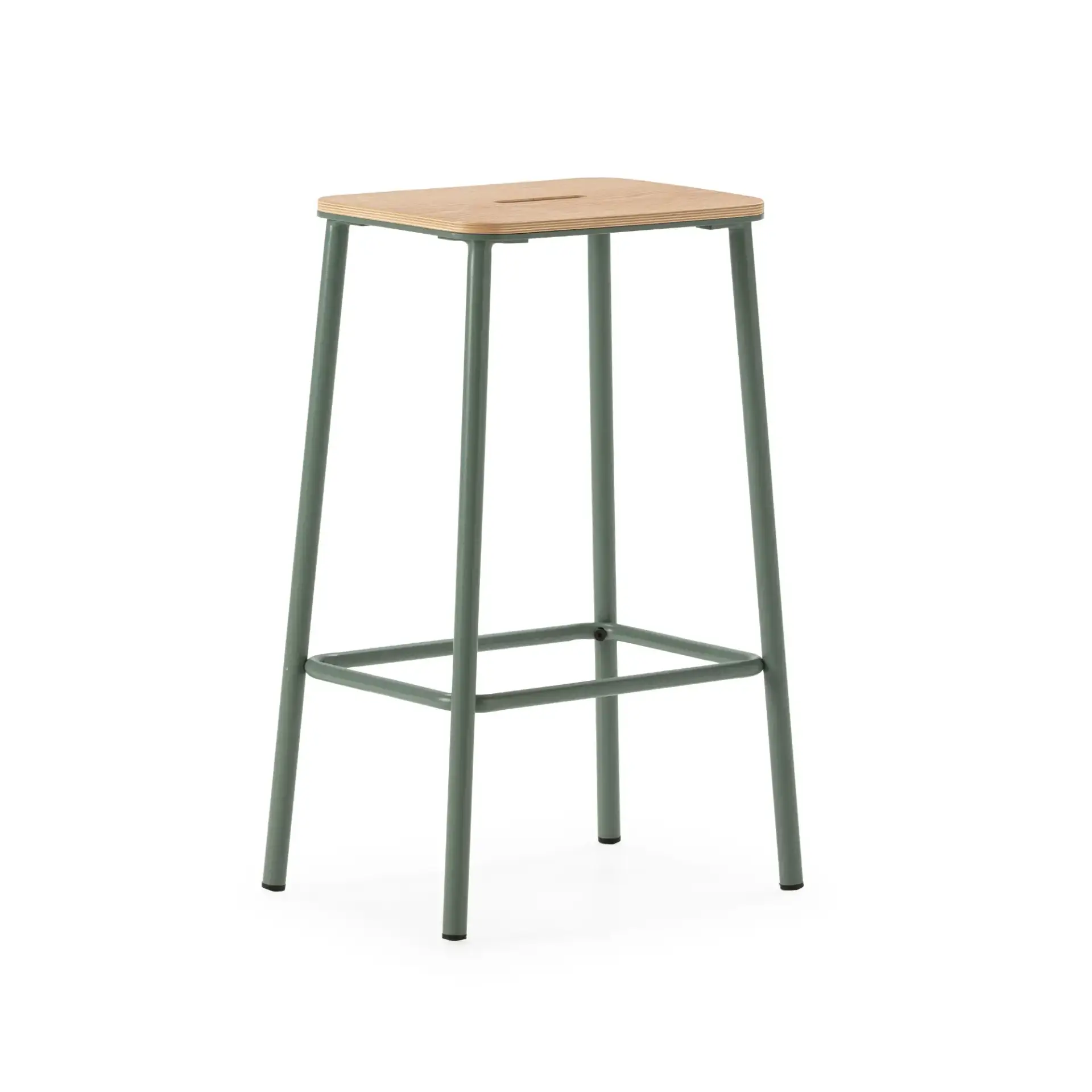 TABURETE ABBA ROBLE/PATA AGUAMARINA 2P/CAJA