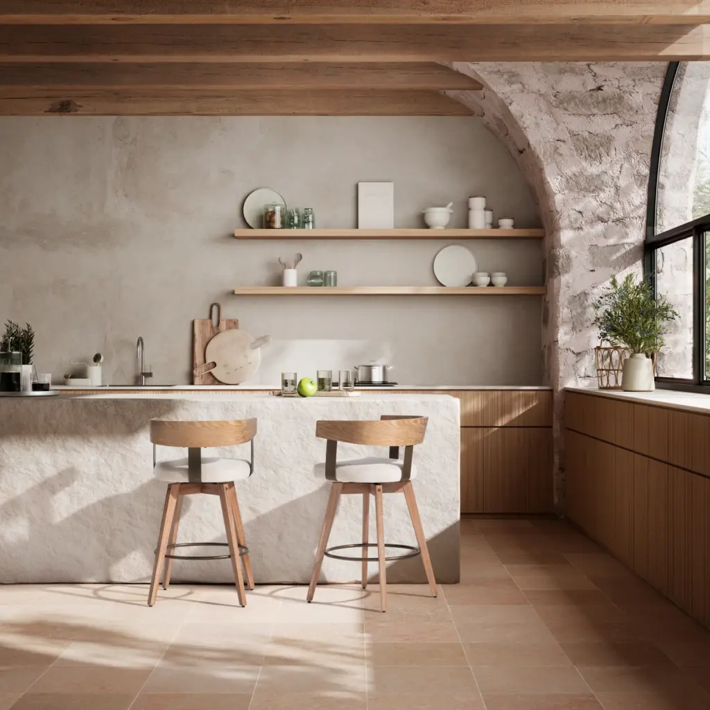 TABURETE GIRATORIO ILIA BEIGE-ROBLE LAVADO 2P-CAJA 12_risultato