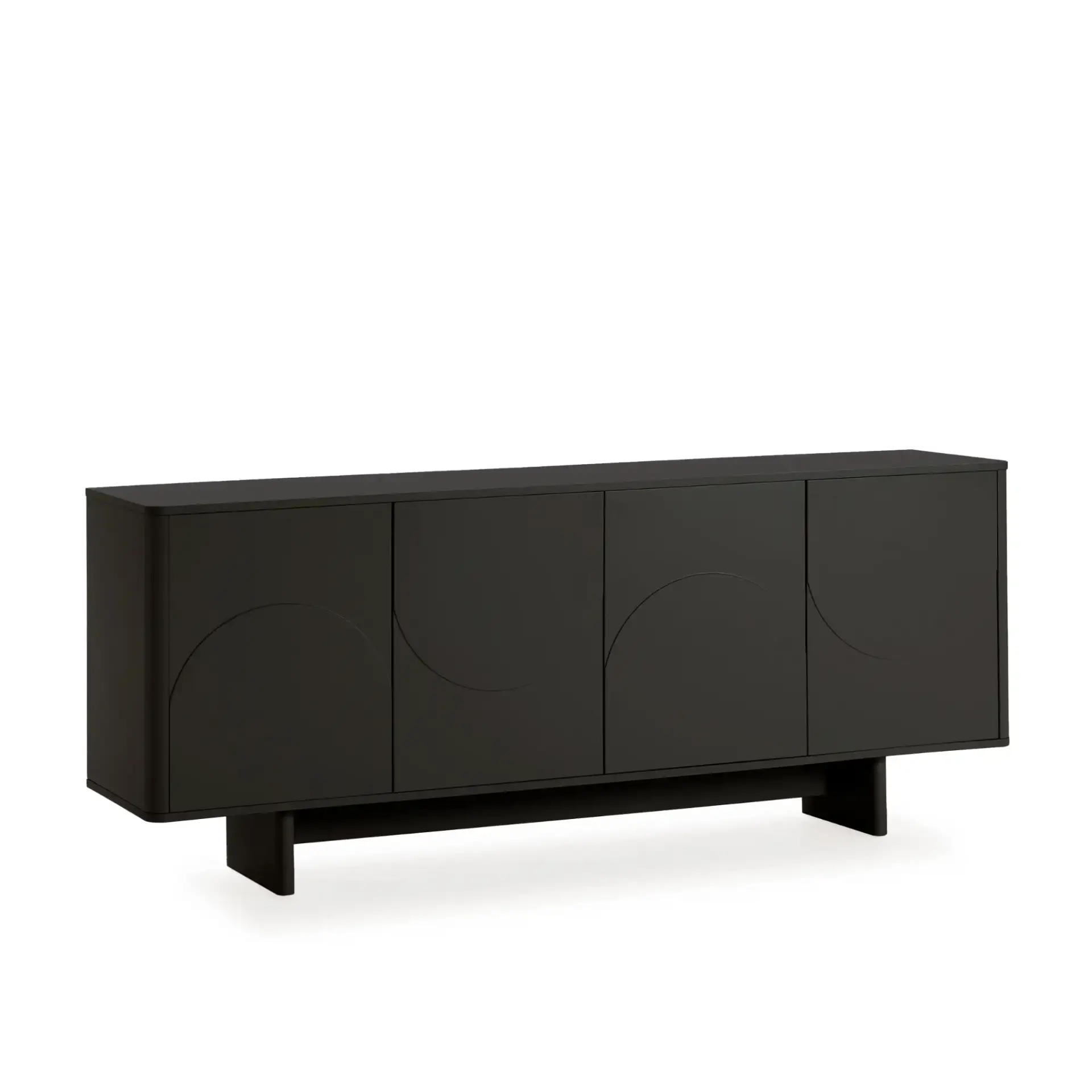 APARADOR SOLEI 4P 180CM NEGRO