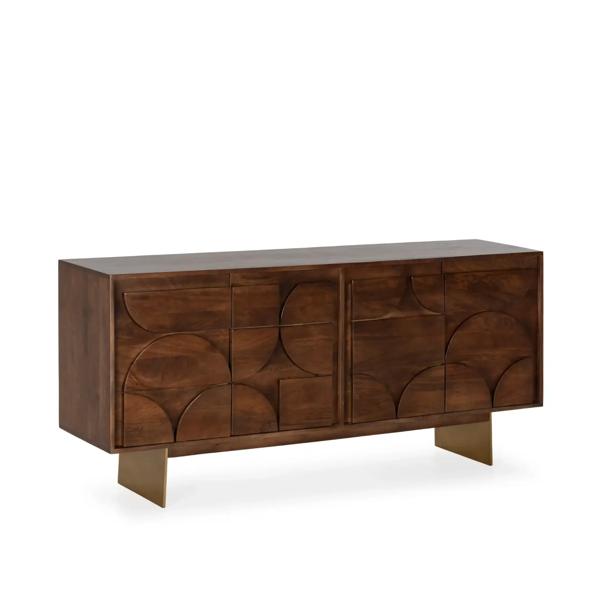 APARADOR TRISHA 4P 165CM MARRON OSCURO