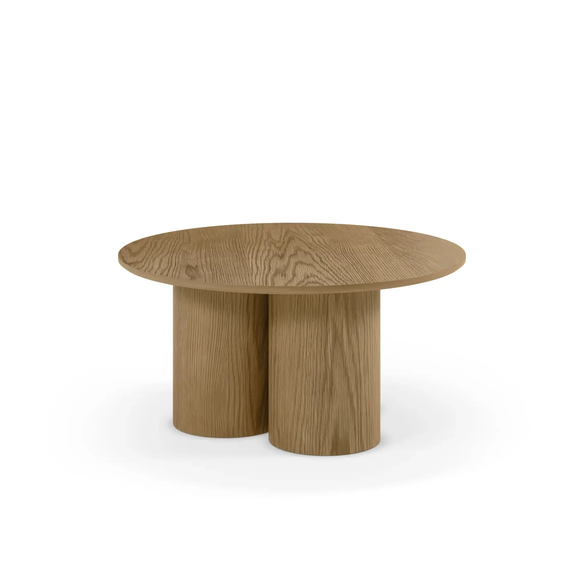 MESA CENTRO REDONDA LUA 80CM ROBLE