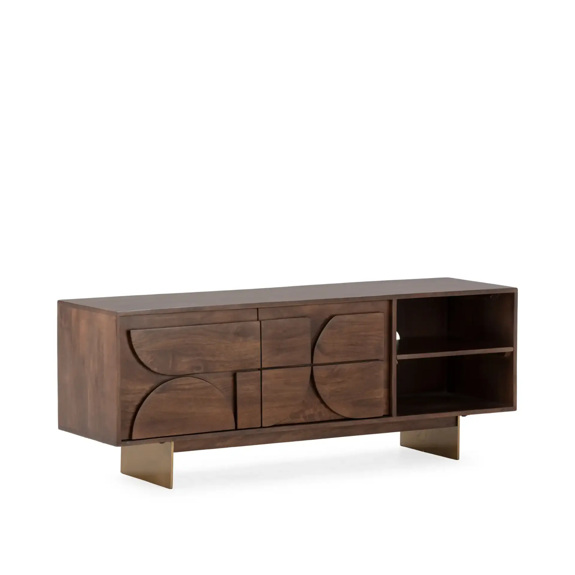 MUEBLE TV TRISHA 2P2H MARRON OSCURO