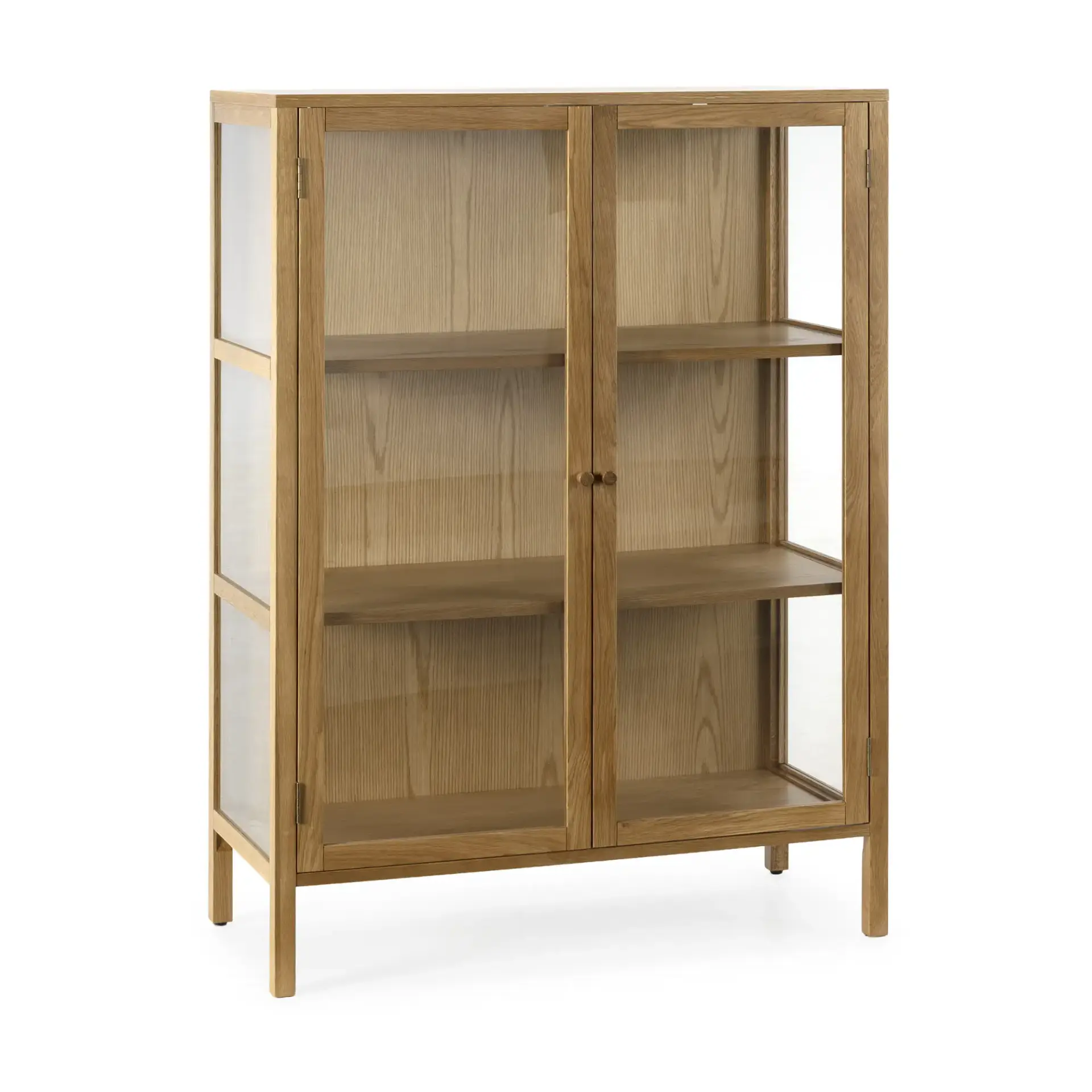 VITRINA CECI 2P ROBLE PUERTA CRISTAL