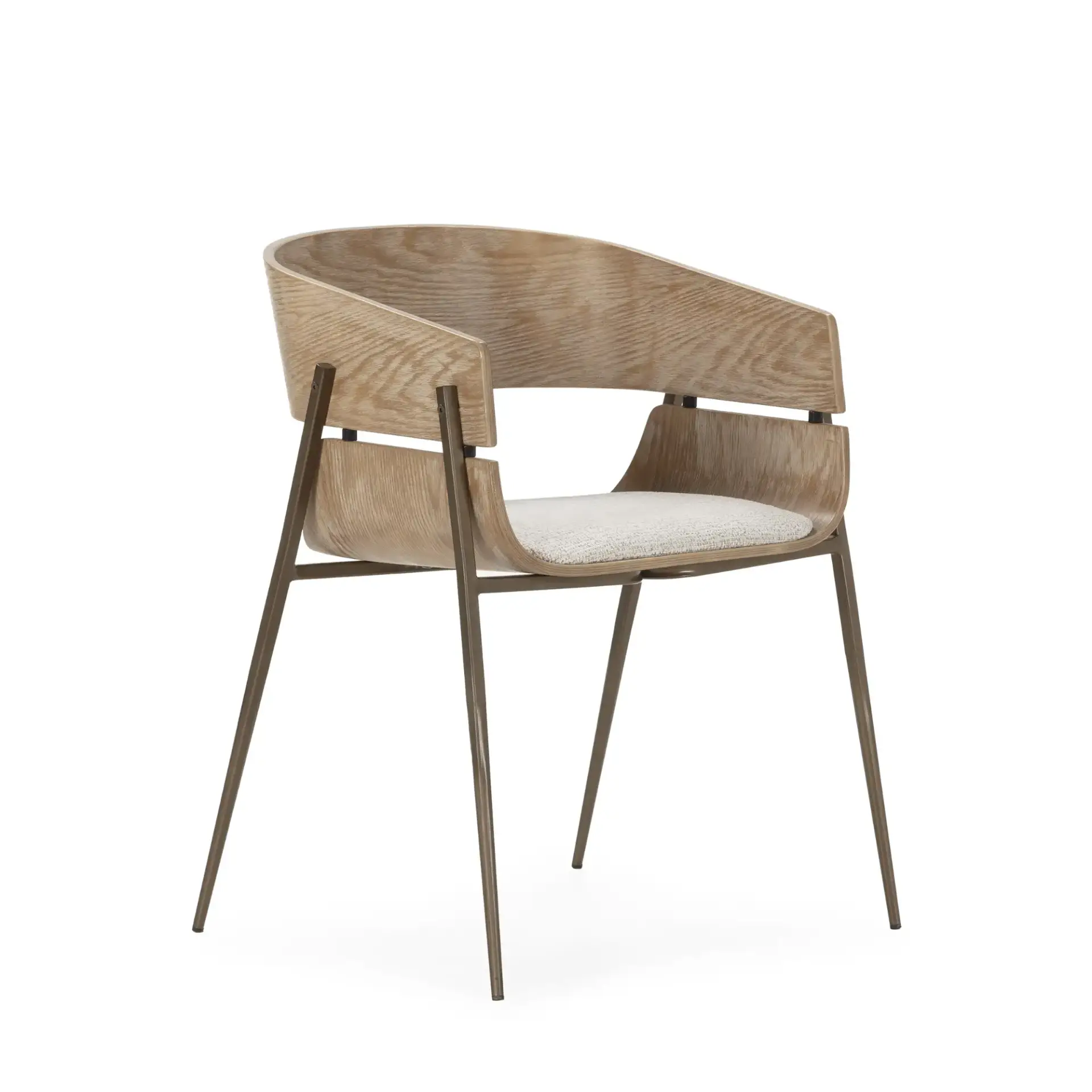 SILLA NAIA BEIGE/ROBLE LAVADO/PATA METAL 2P/CAJA