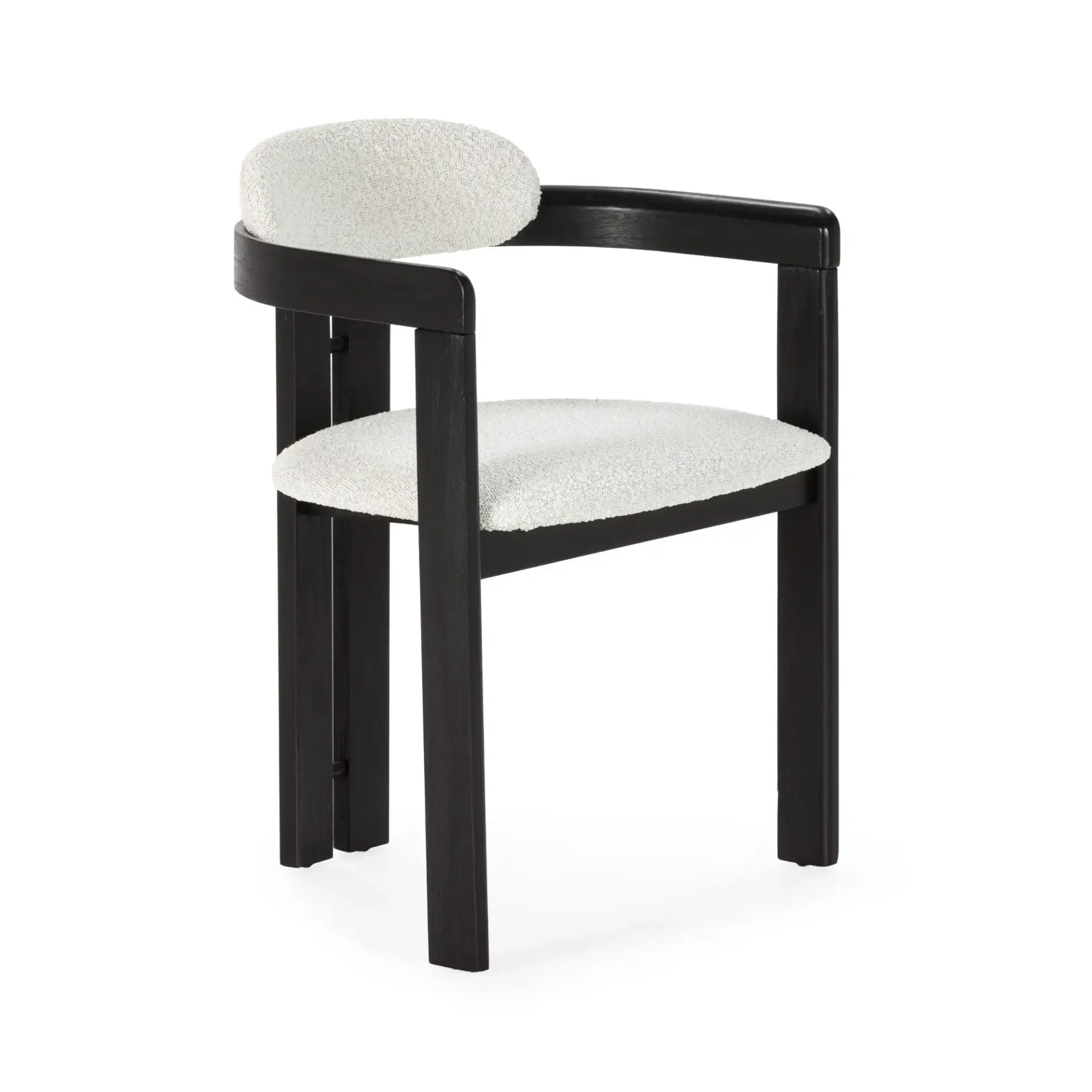 SILLA C/REPOSABRAZOS EIDEN BLANCO/PATA NEGRA 2P/CA