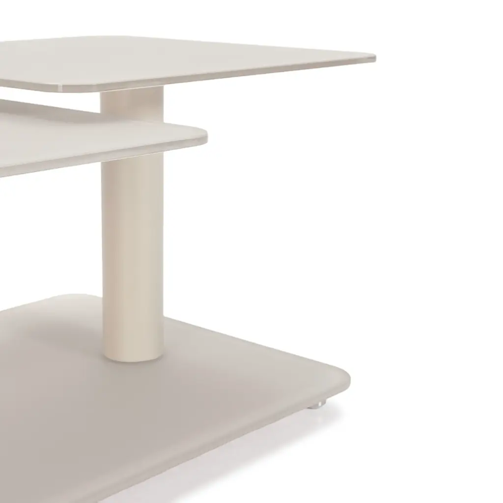 MESA CENTRO GIRATORIA ELVI CREMA
