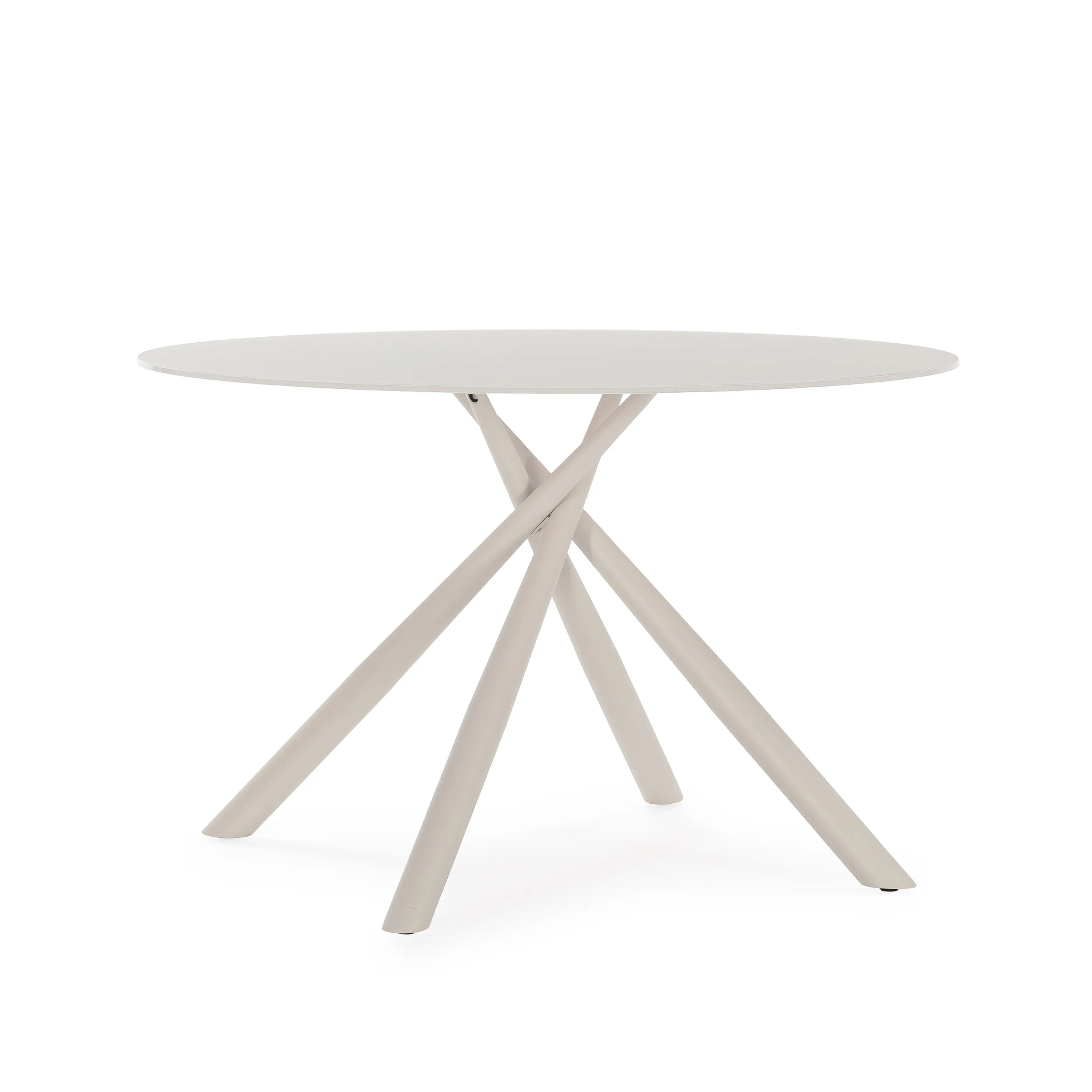 MESA REDONDA LEXA 120CM CREMA PIE CREMA