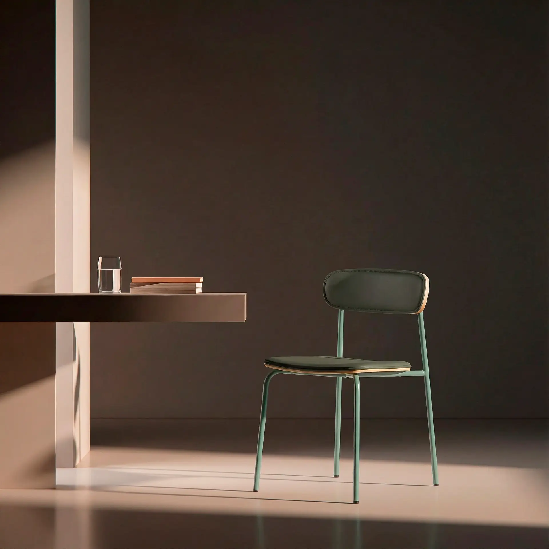 SILLA SAULA VERDE/PATA GRIS AZULADO 2P/CAJA