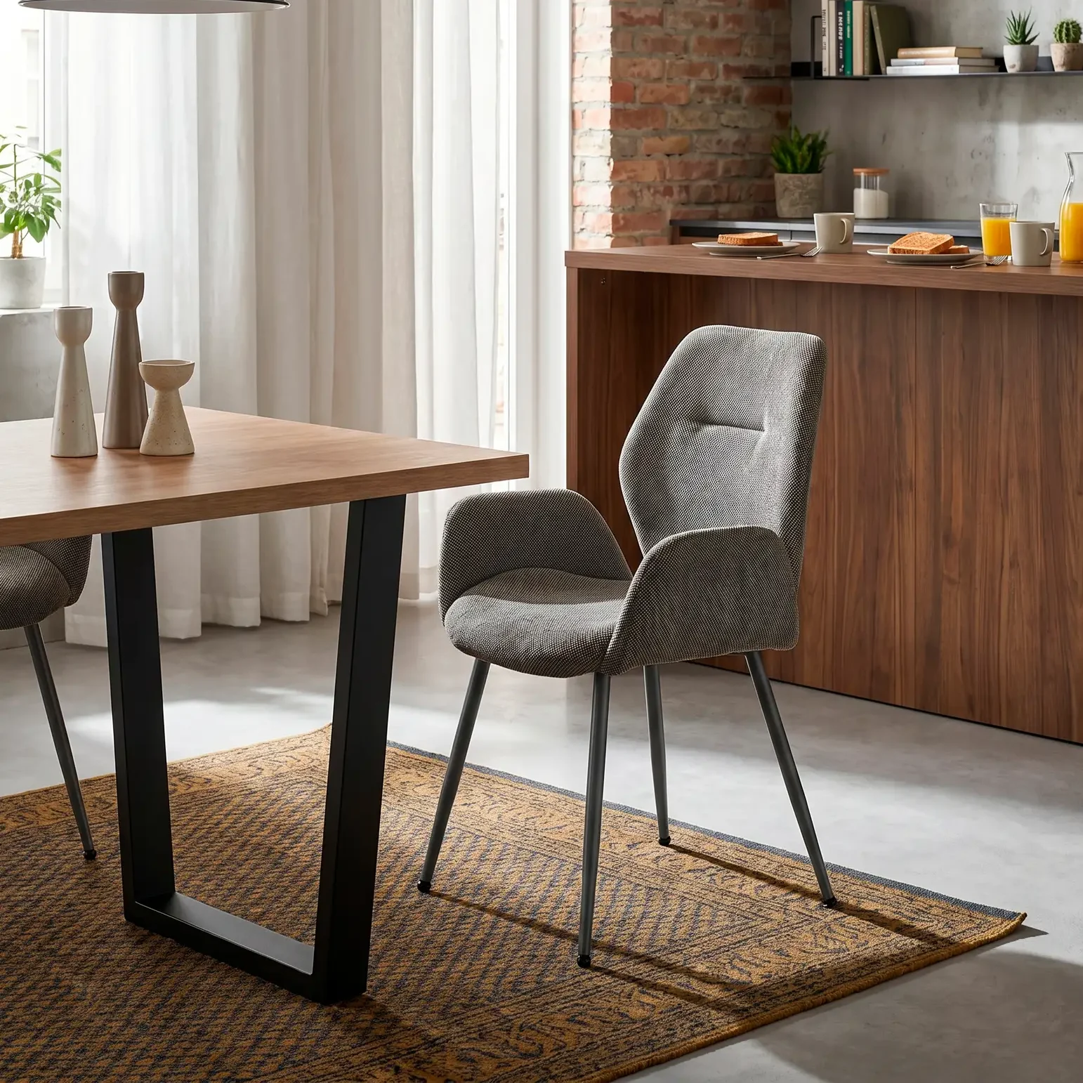 SILLON ANSU GRIS /PATA GRIS OSCURO 2P/CAJA