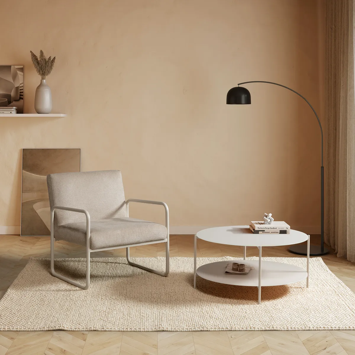 Sillón Vince BEIGE/PATA CREMA