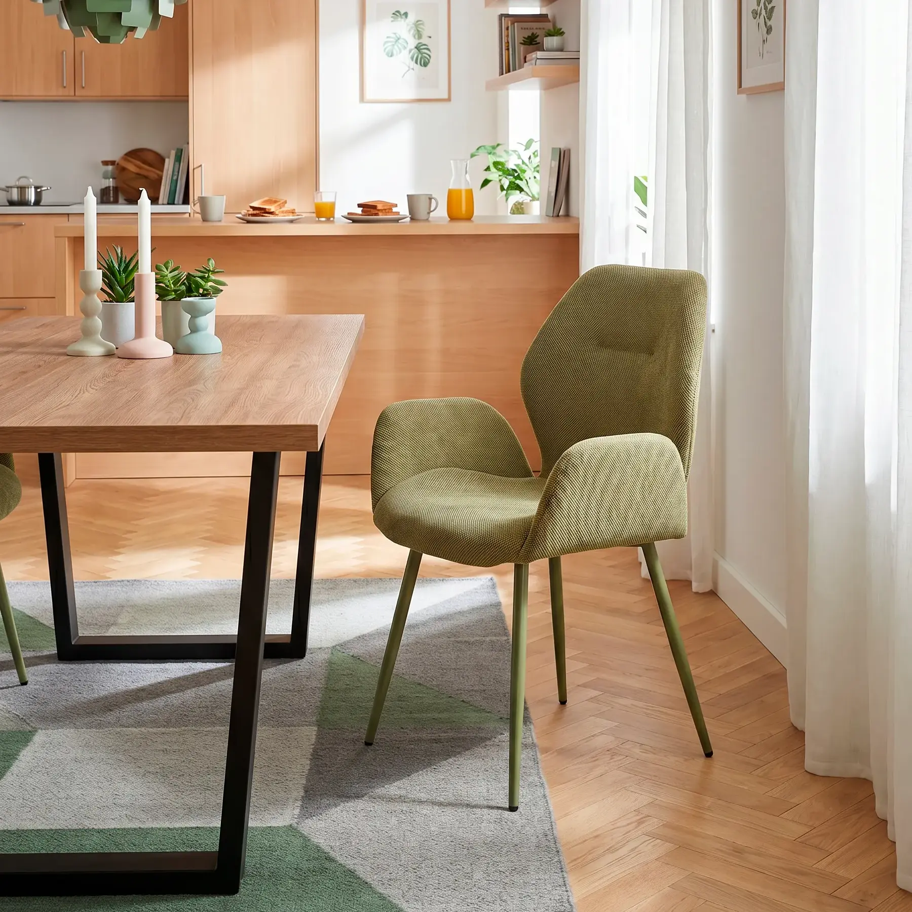 SILLON ANSU VERDE/ PATA VERDE 2P/CAJA