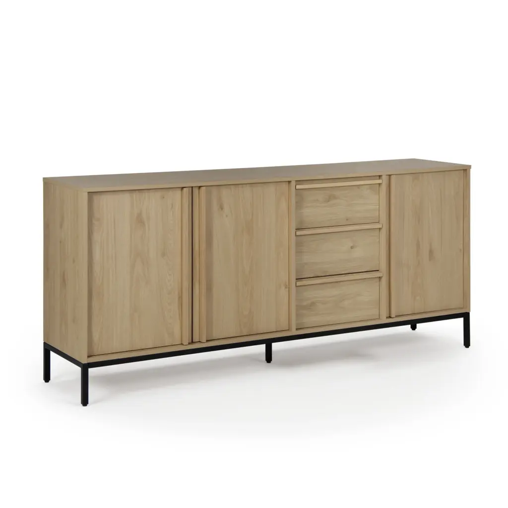 Aparador Luc 3 Puertas 180 cm Roble Pata Negra