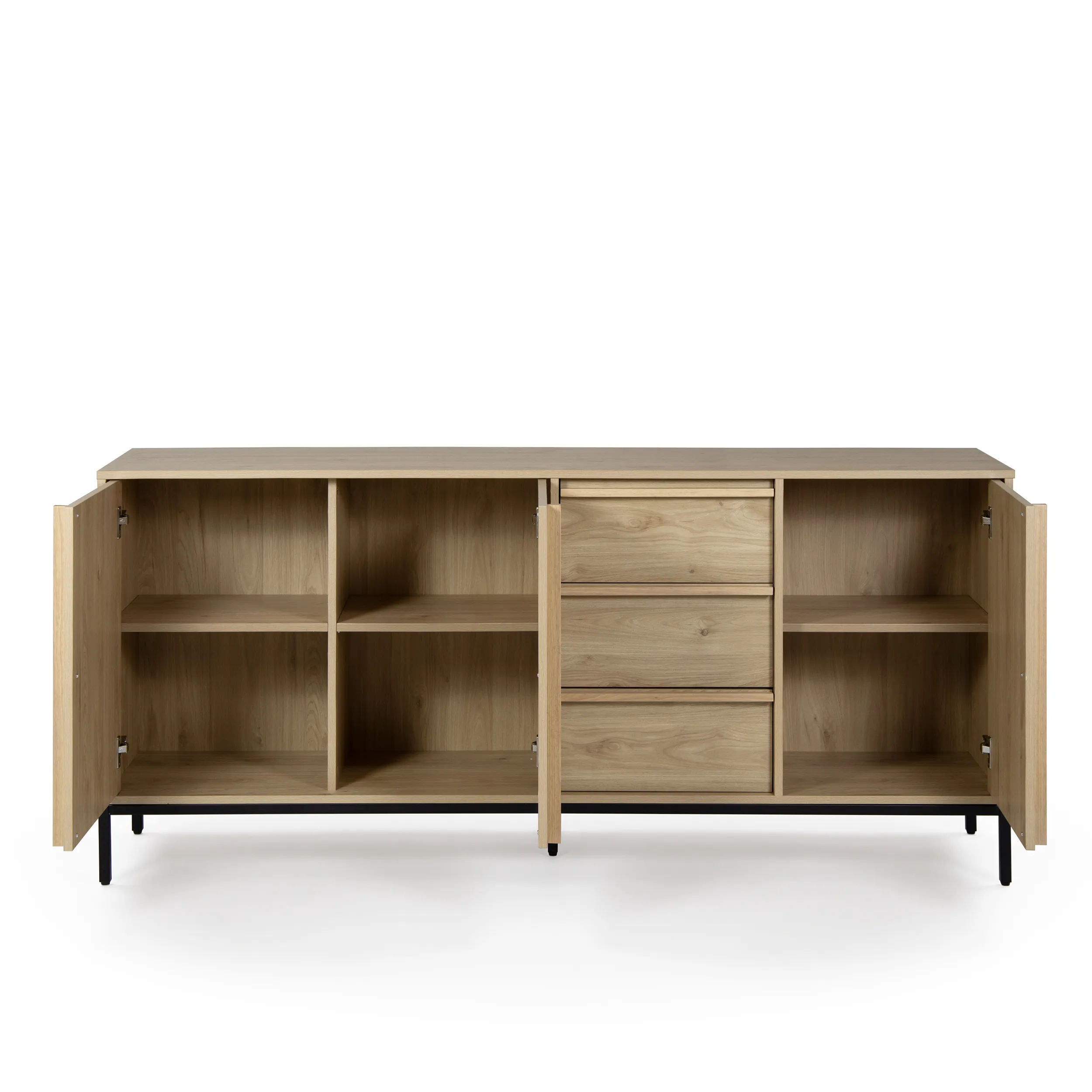 Aparador Luc 3 Puertas 180 cm Roble Pata Negra