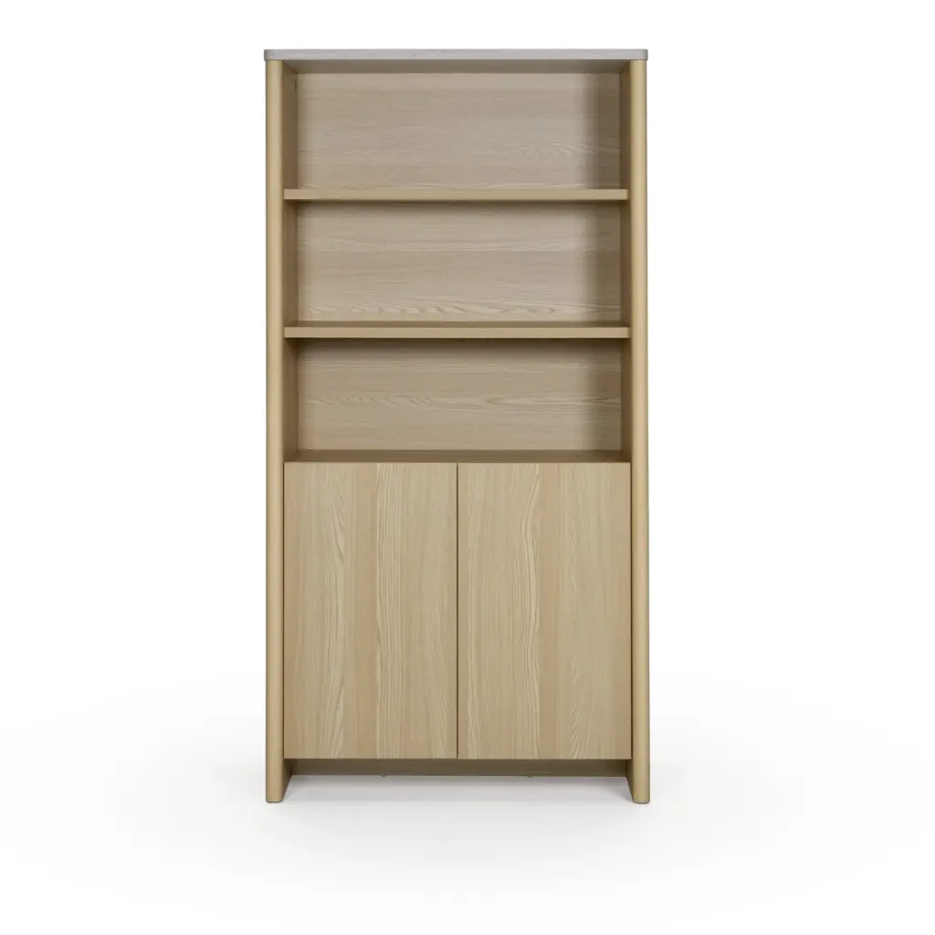 Estantería Dore 90 cm Roble Claro Mármol