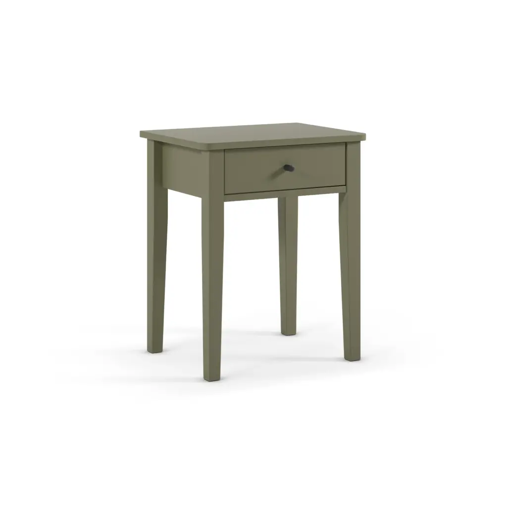 Mesita de Noche Bart 1 Cajón Verde Militar