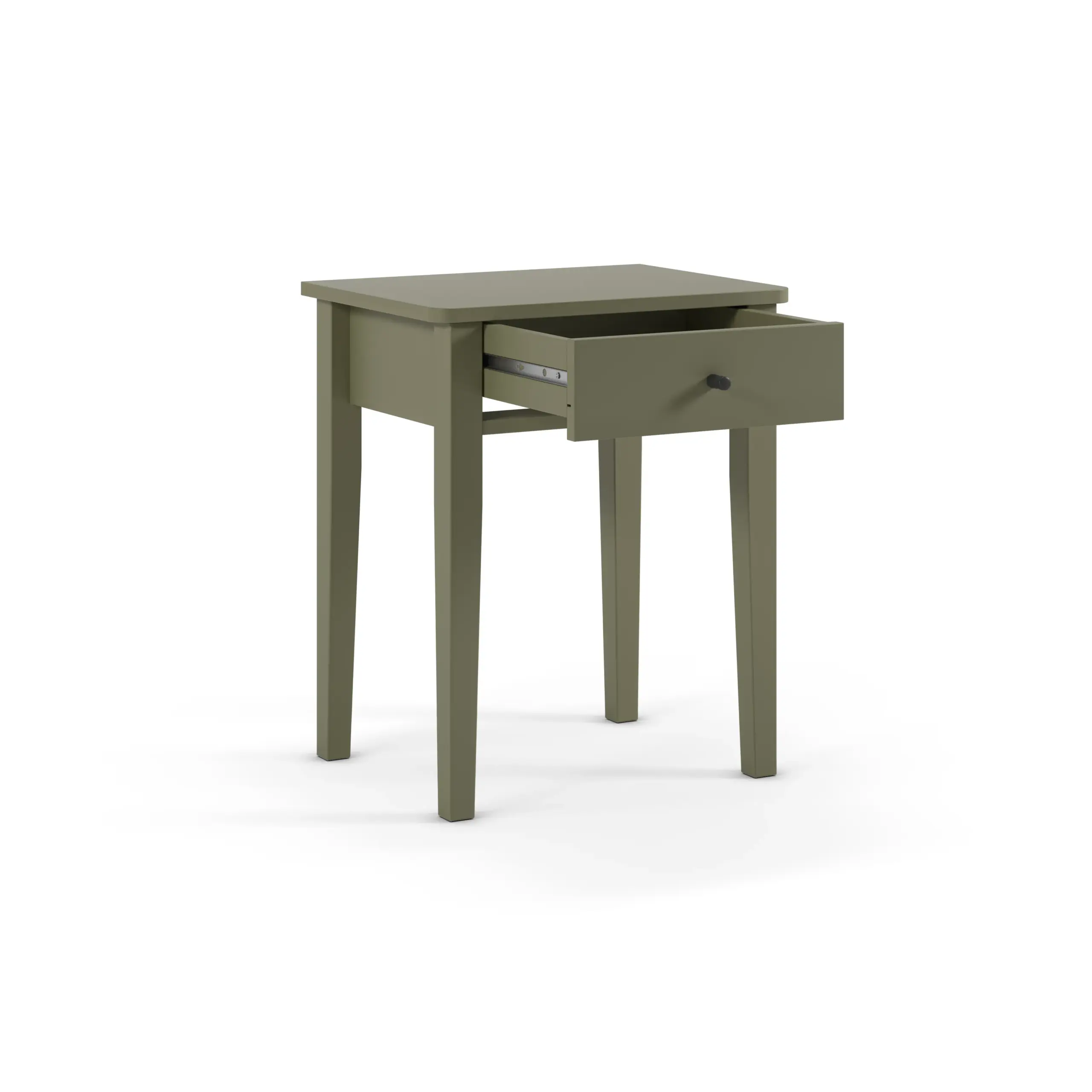 Mesita de Noche Bart 1 Cajón Verde Militar
