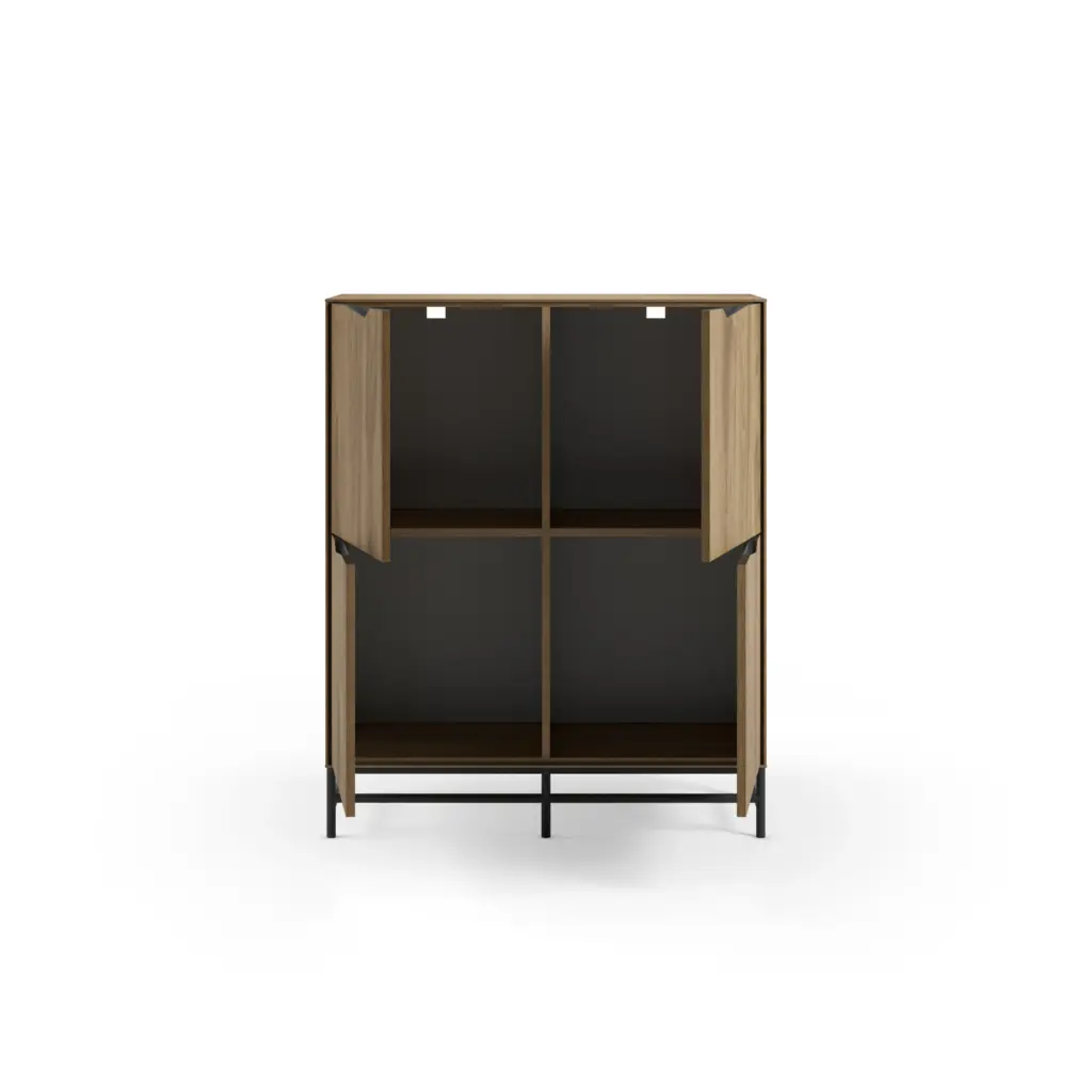 Mueble Auxiliar Alto AIDEN Roble-UD-Negro pata negra 2_risultato