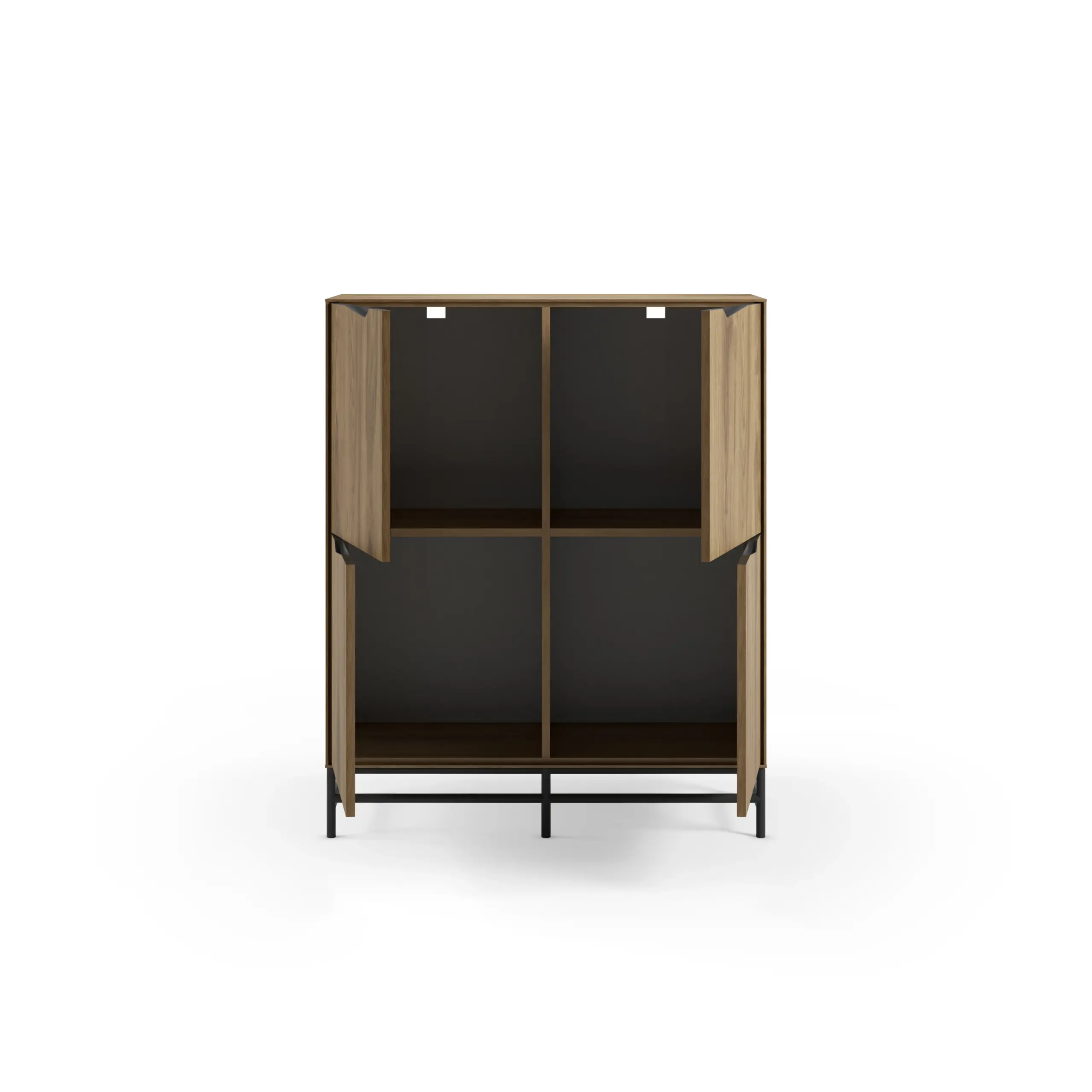 Mueble Auxiliar Alto AIDEN Roble-UD-Negro pata negra 2_risultato