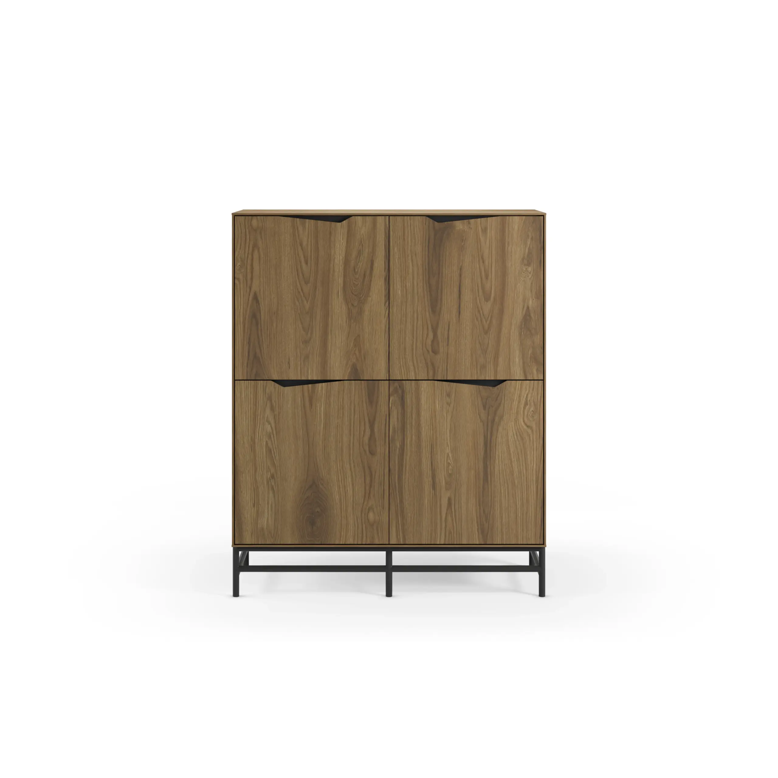 Mueble Auxiliar Alto AIDEN Roble-UD-Negro pata negra 4_risultato Mueble Auxiliar Alto AIDEN Roble-UD/Negro pata negra