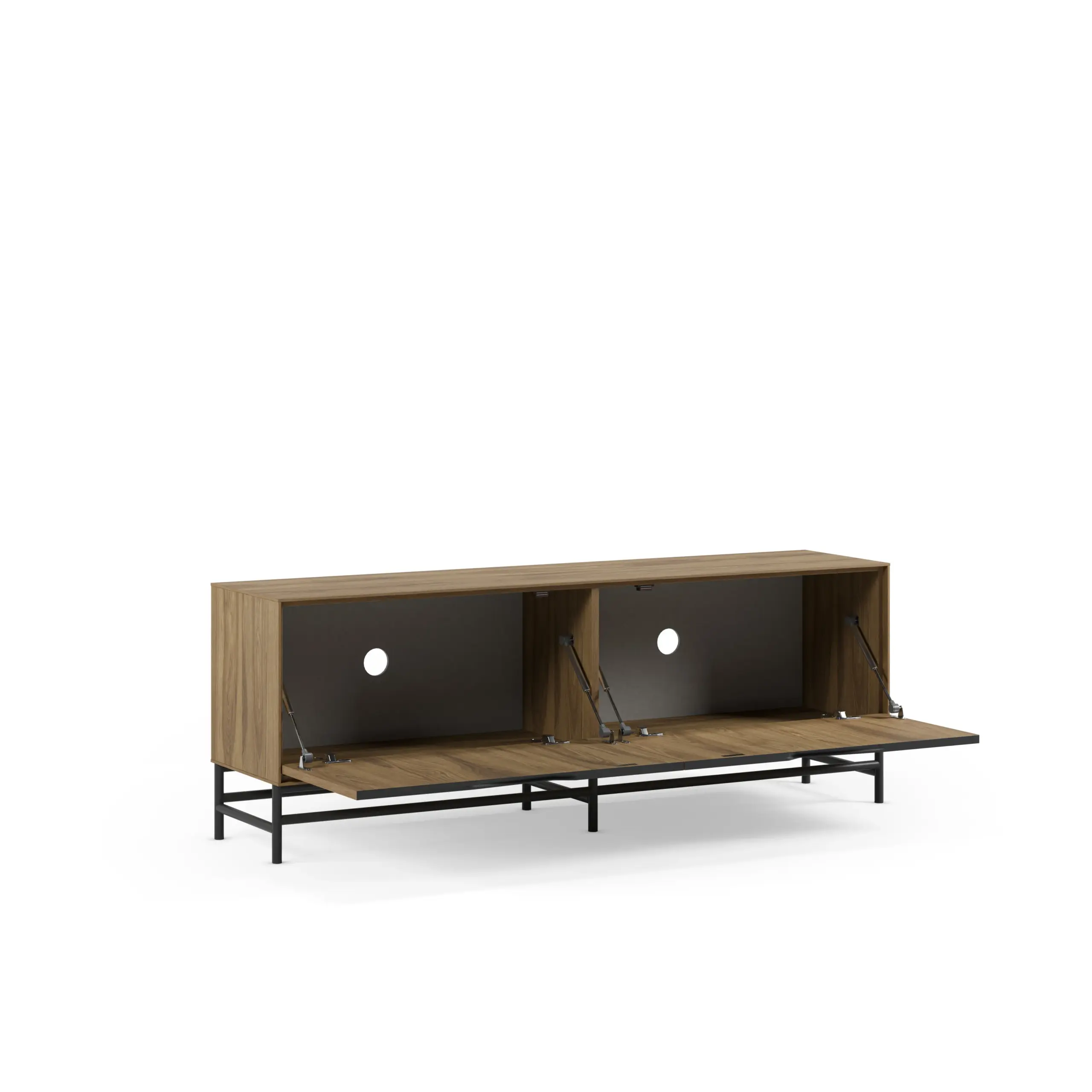 Mueble TV Aiden 150 cm Roble Negro Pata Negra 2_risultato Mueble TV Aiden 150 cm Roble Negro Pata Negra