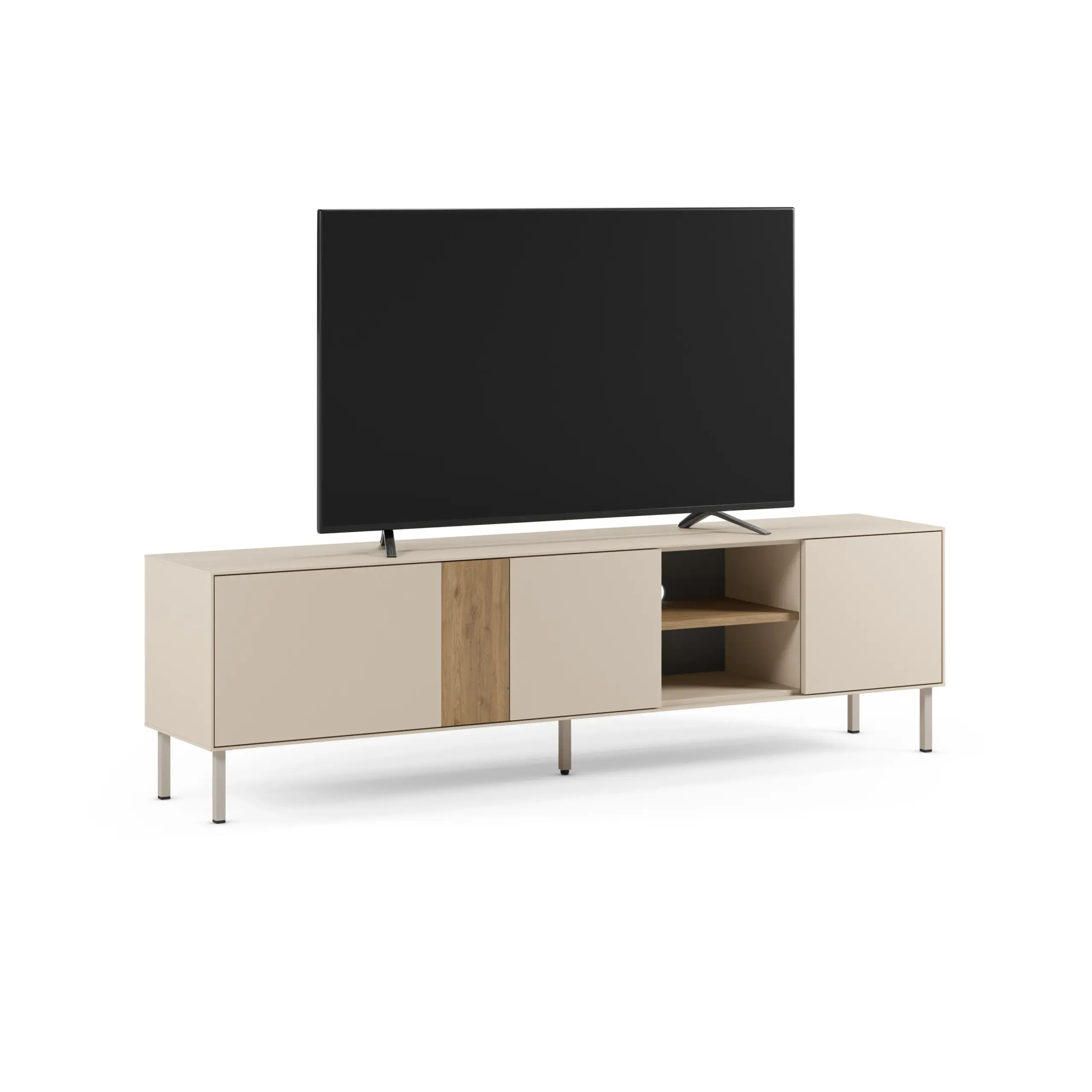 Mueble TV Marina 180 cm Crema Sepet Pie Crema