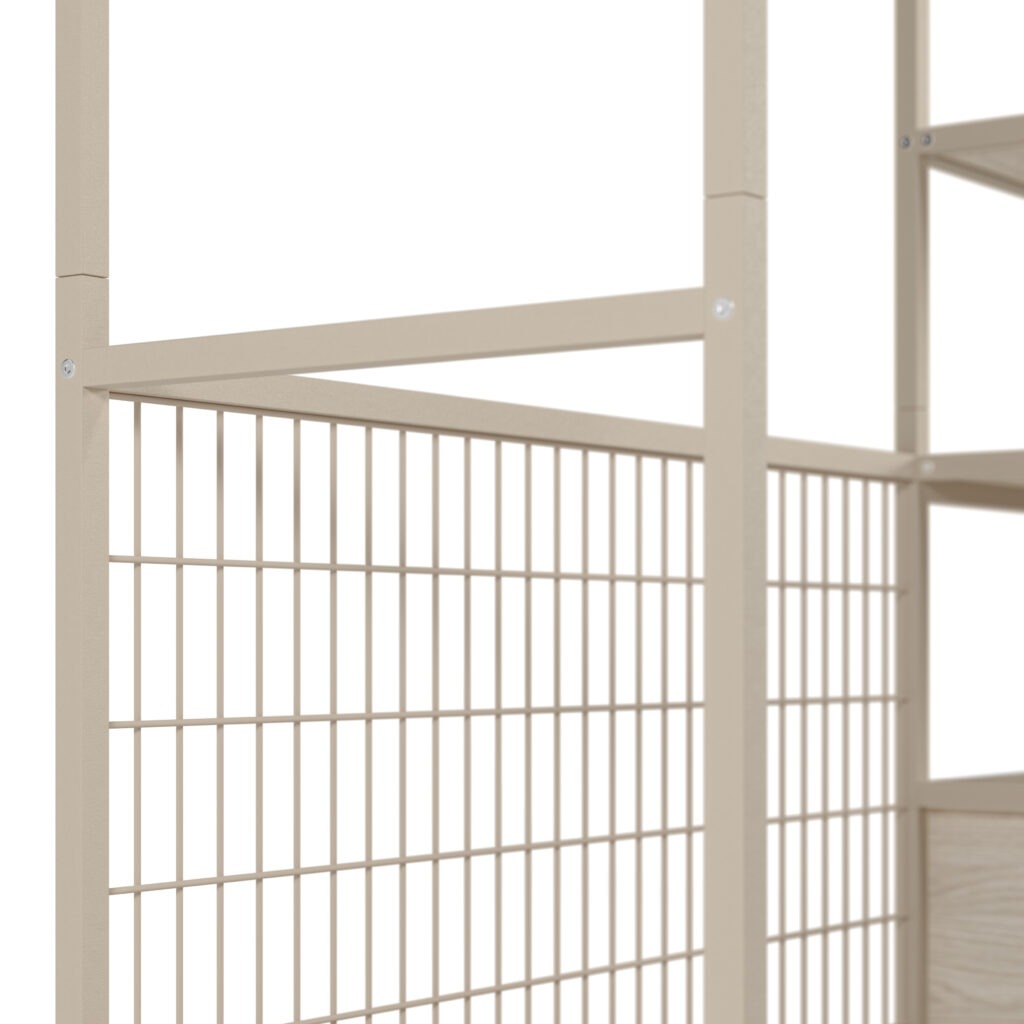 Vestidor Abierto Amara Crema 140 cm con 1 Cajón