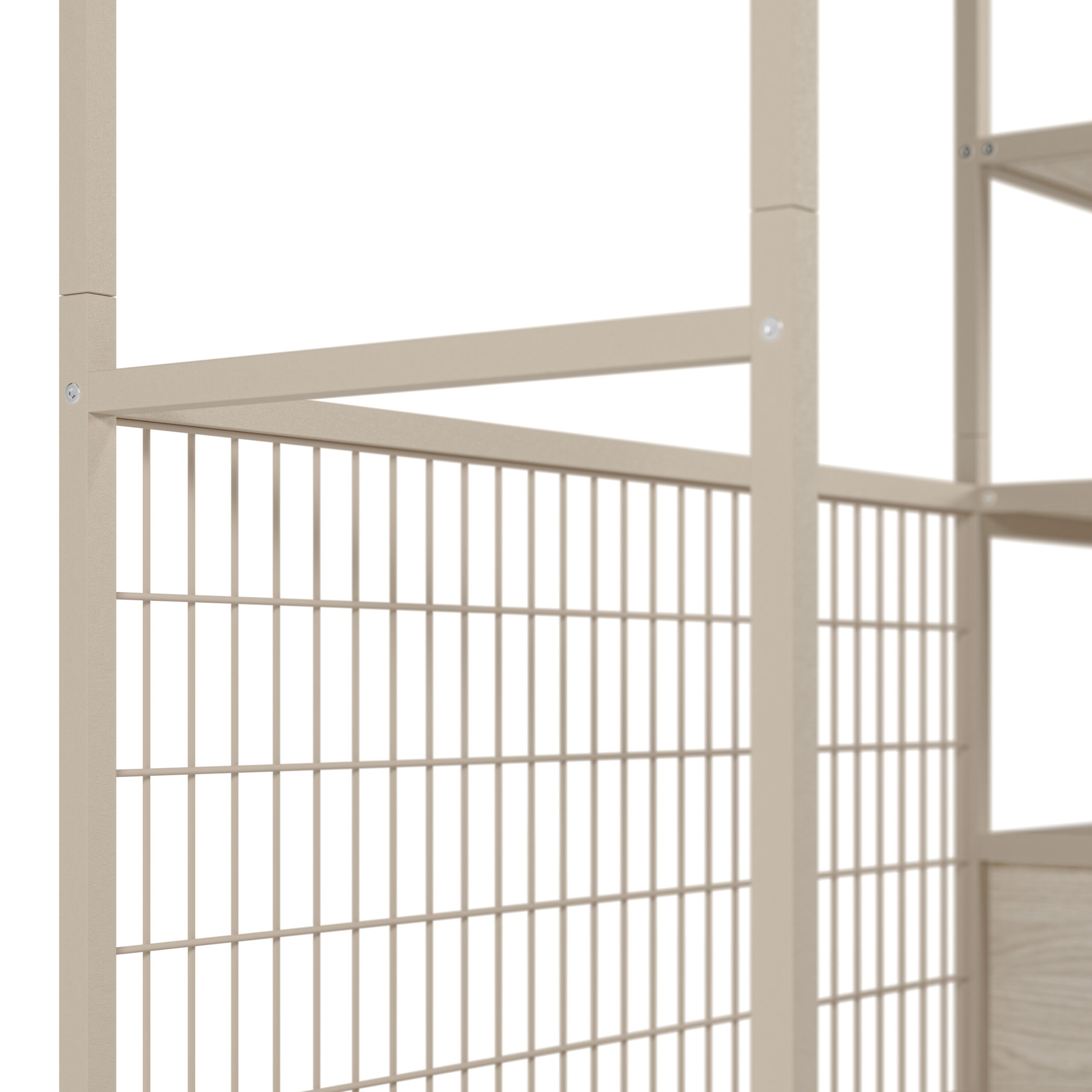 Vestidor Abierto Amara Crema 140 cm con 1 Cajón