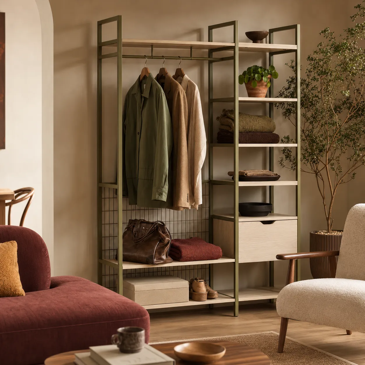 Vestidor Abierto Amara Verde 140 cm
