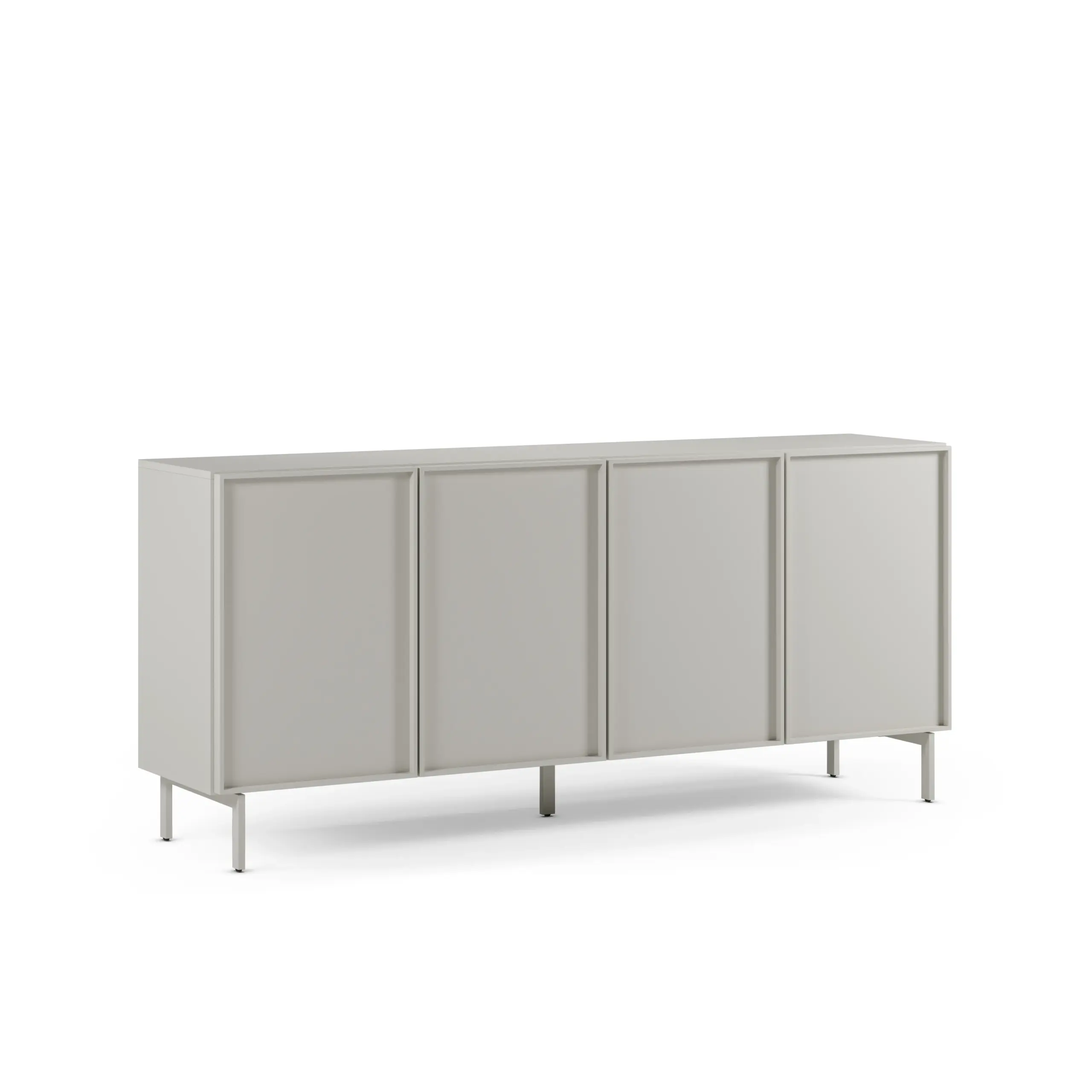 Aparador Brise de cuatro puertas en color crema de 180 cm