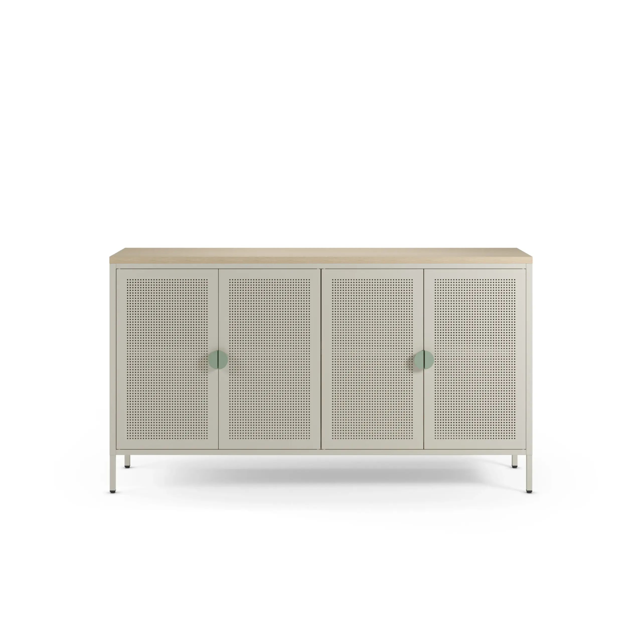 Aparador Sayla de 4 puertas en color crema y roble de 160 cm 4_risultato Aparador Sayla de 4 puertas en color crema y roble de 160 cm