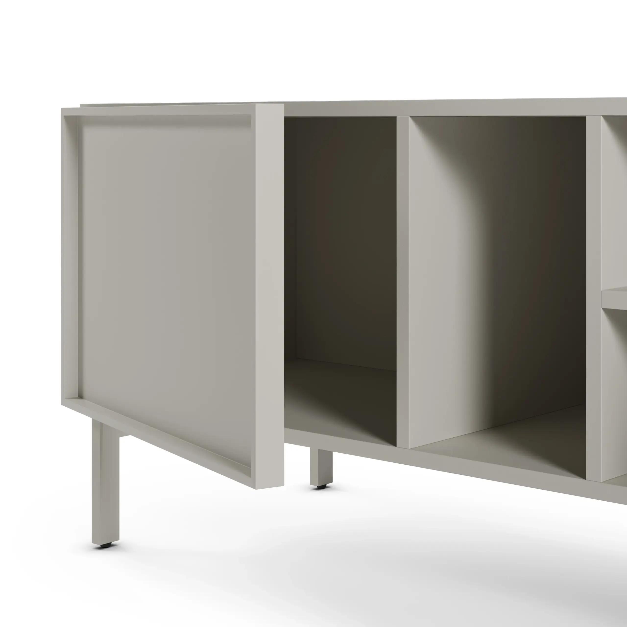 Mueble TV Brise de 160 cm con 2+3 puertas en color crema 3_risultato