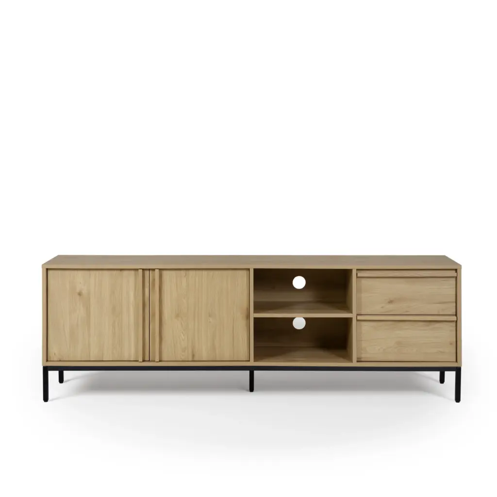 Mueble TV Luc 180 cm Roble y Pata Negra
