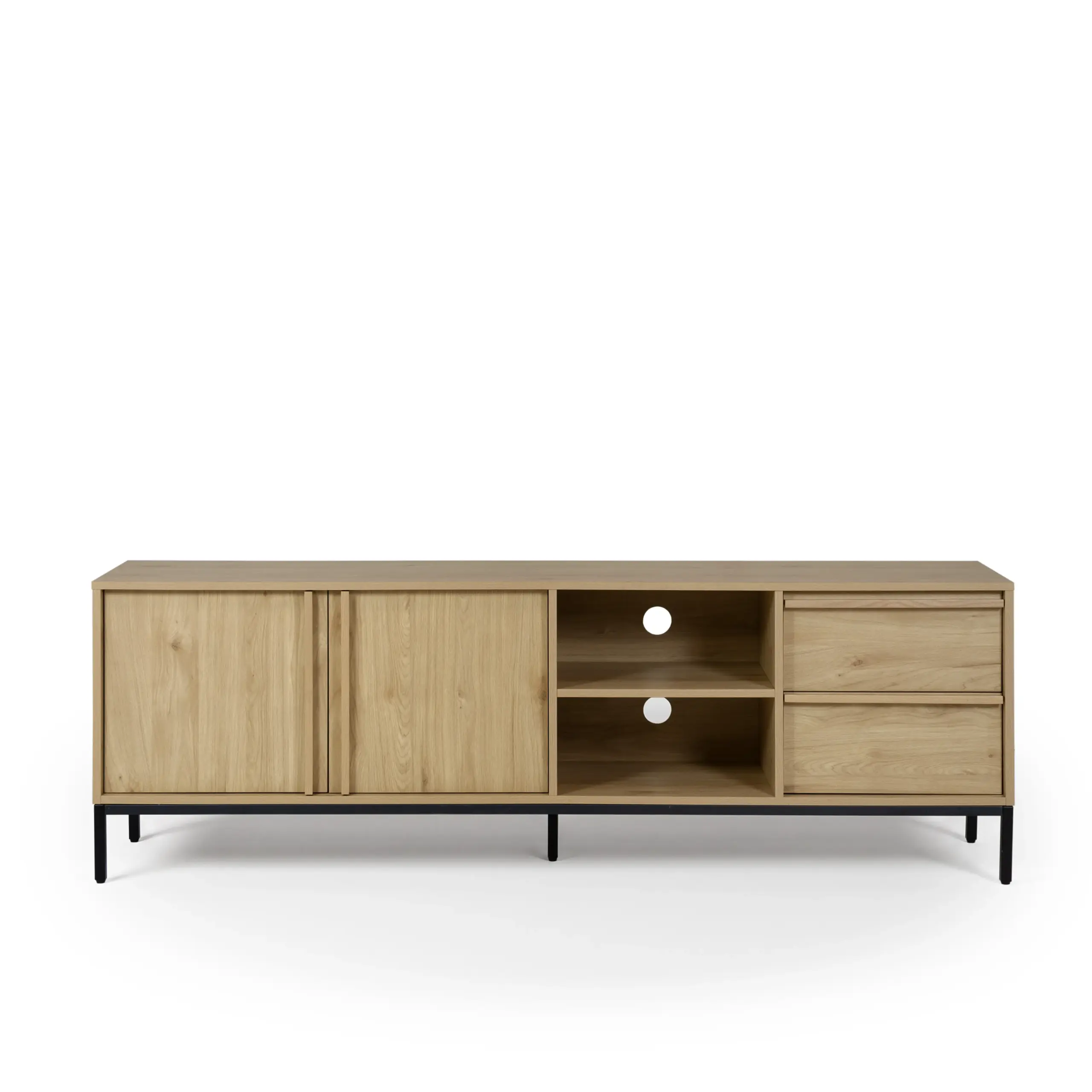 Mueble TV Luc 180 cm Roble y Pata Negra