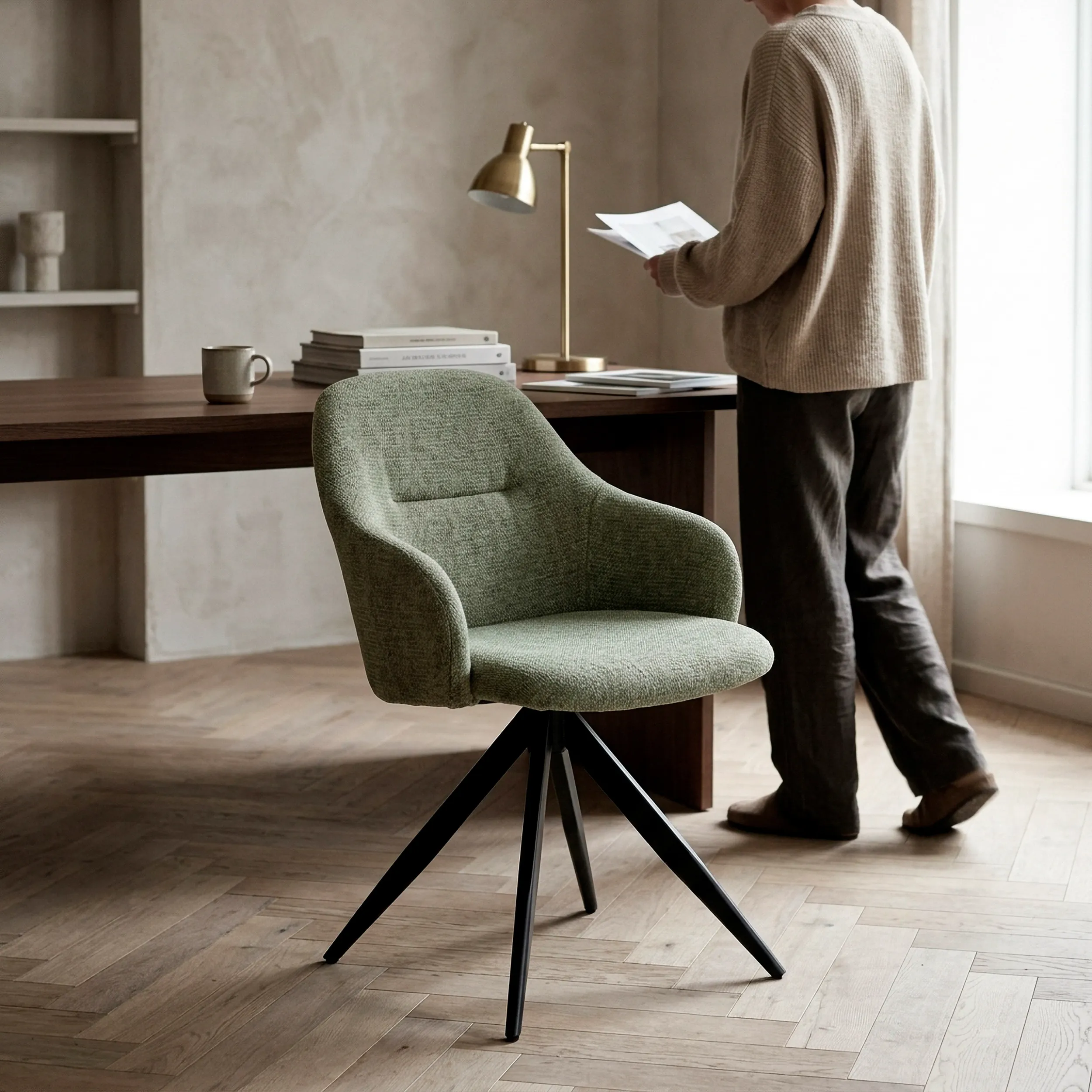 Sillón Giratorio Tamara Verde para salón