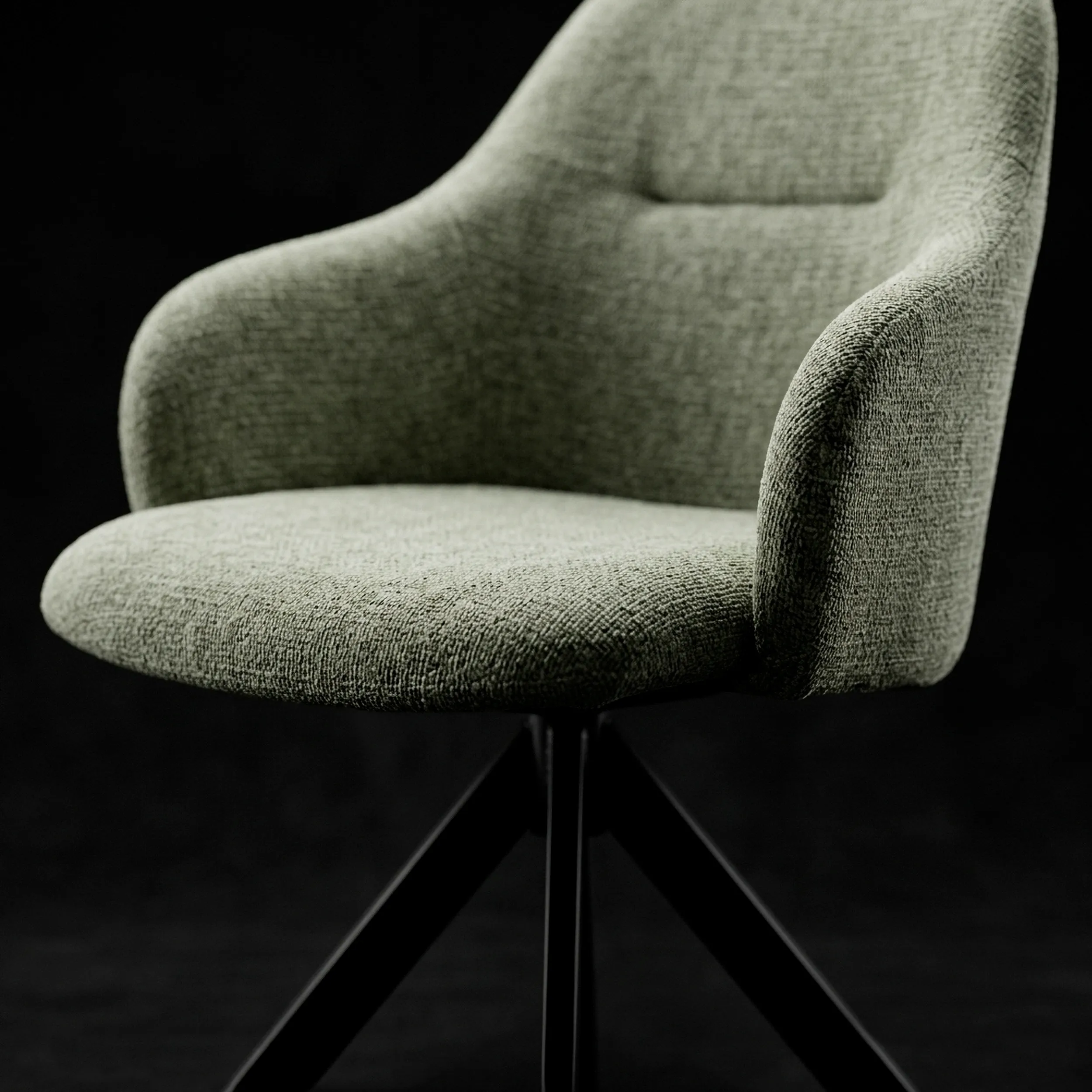 Sillón Giratorio Tamara Verde para salón