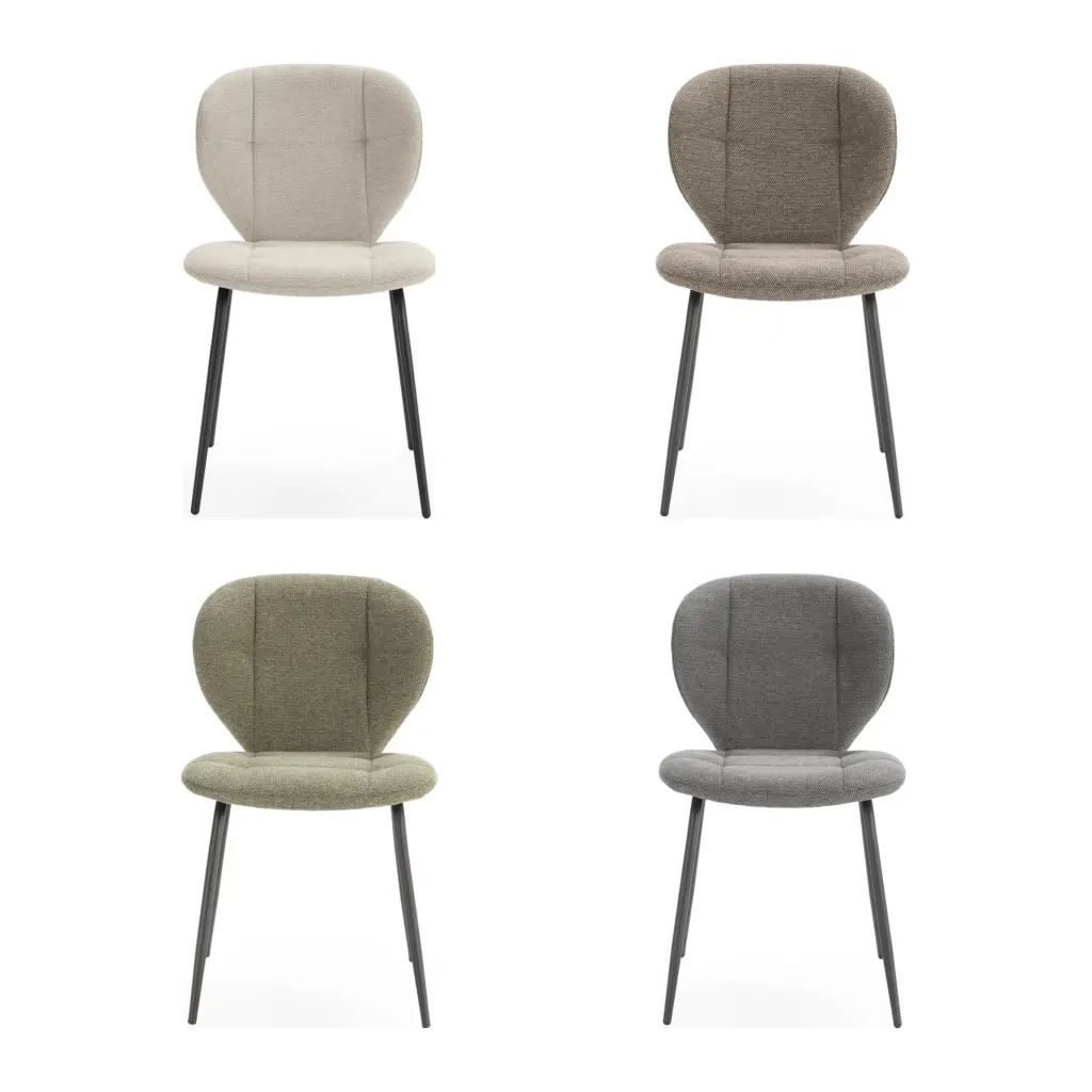 Silla Maori en beige, marrón, verde y gris antracita
