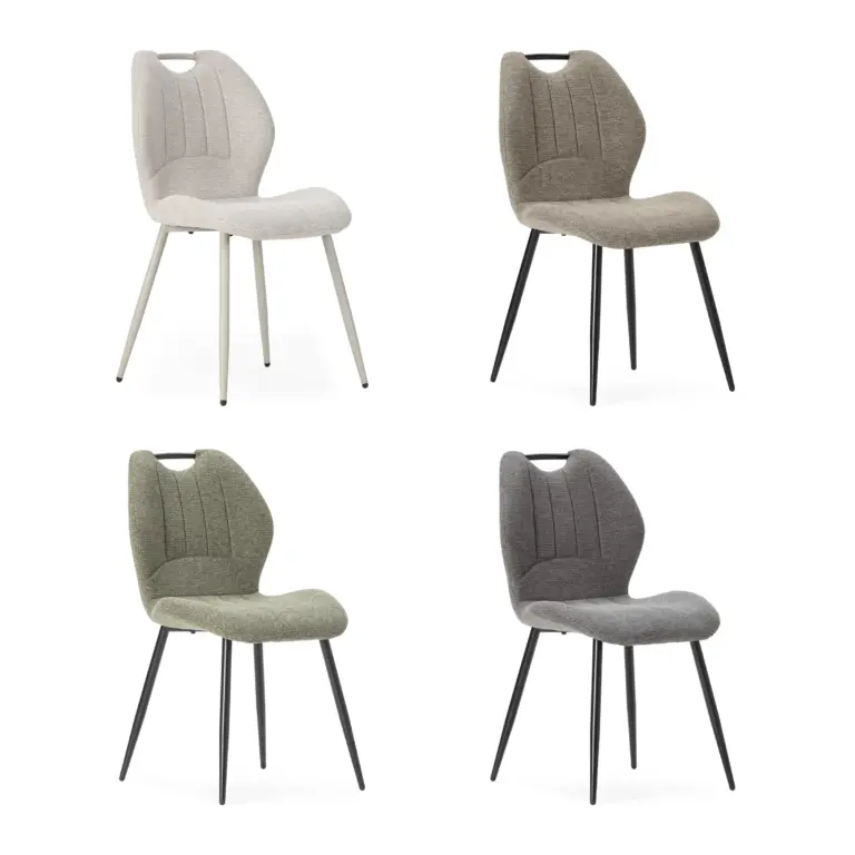 Silla Muli en beige, marrón, verde y gris antracita